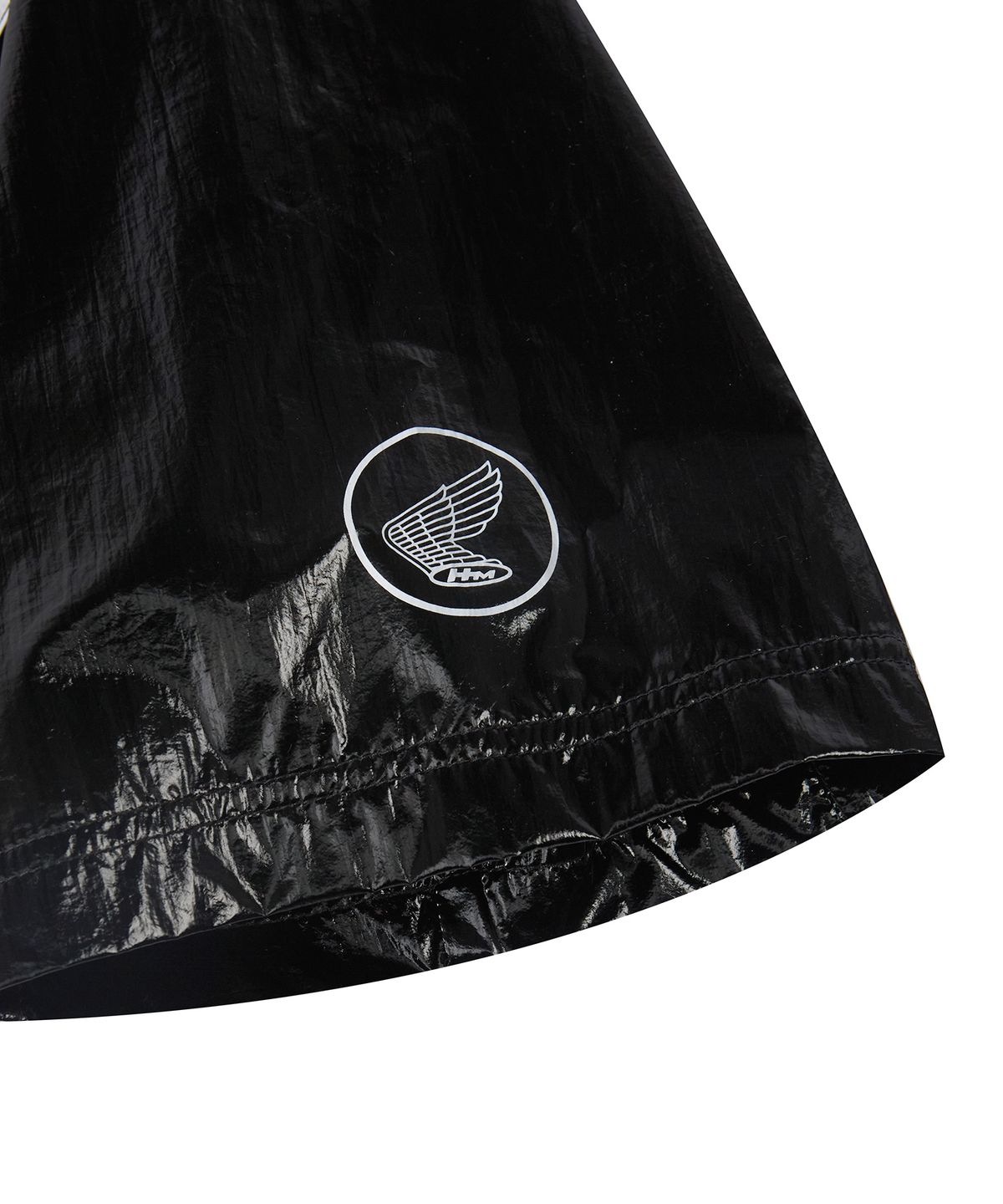 핍스 모터사이클(PHYPS MOTORCYCLE) Glosy Nylon V Neck Short Sleeve Black