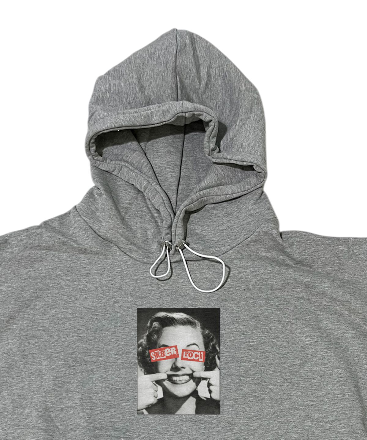 스케이터락(SK8ER ROCK) Forced Happiness Sweat Hood Vest ((melange gray))