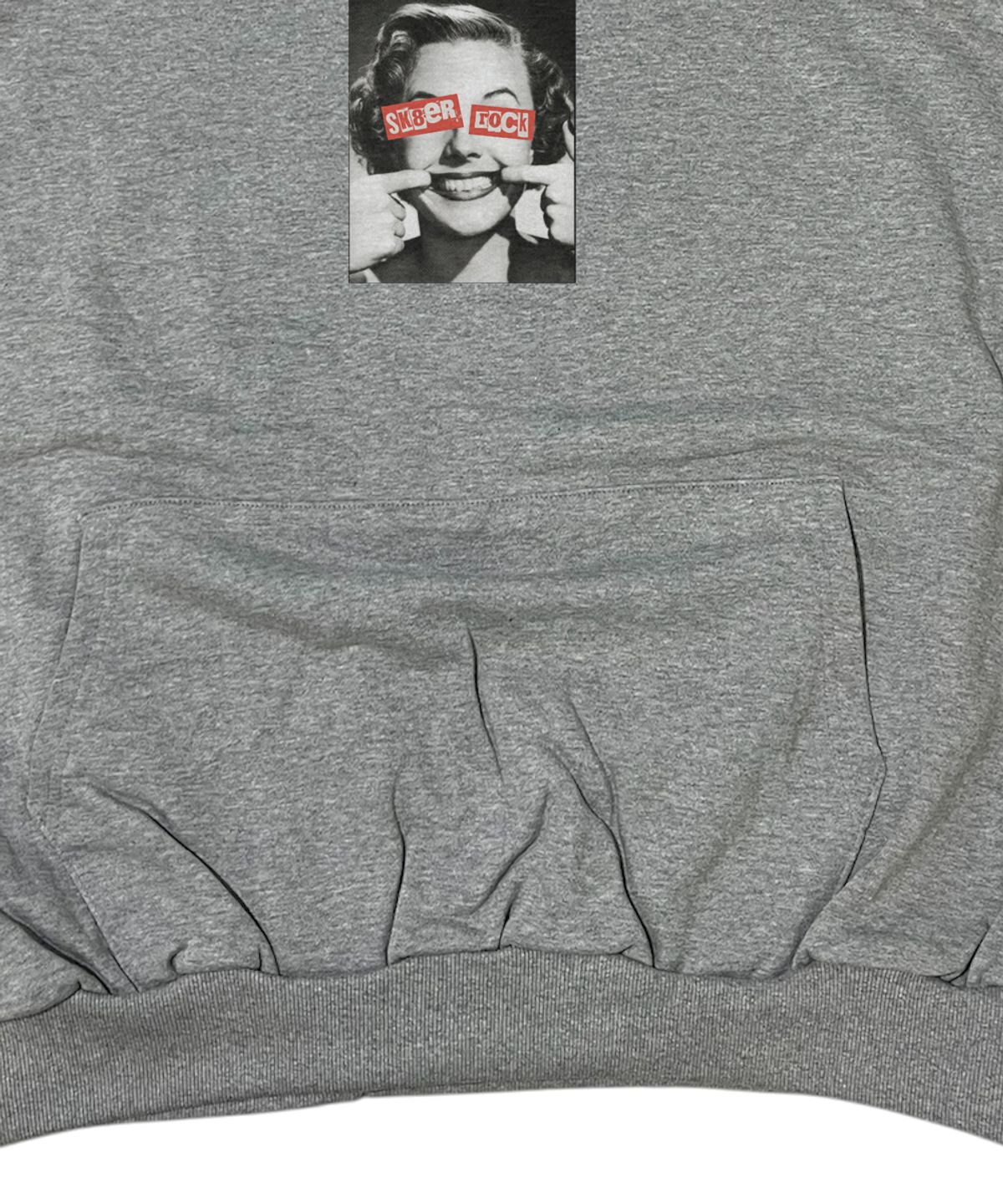 스케이터락(SK8ER ROCK) Forced Happiness Sweat Hood Vest ((melange gray))