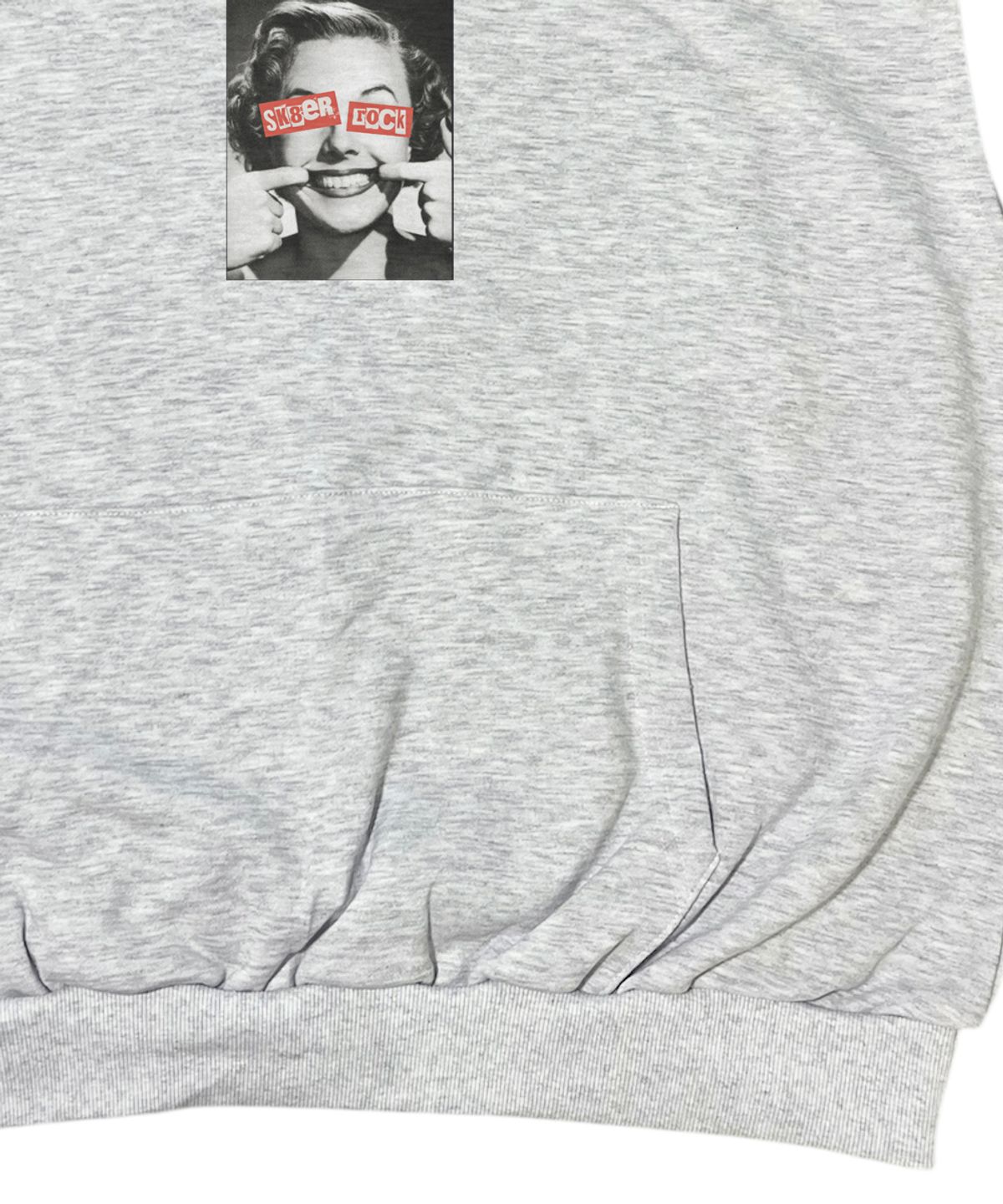 스케이터락(SK8ER ROCK) Forced Happiness Sweat Hood Vest ((white melange))