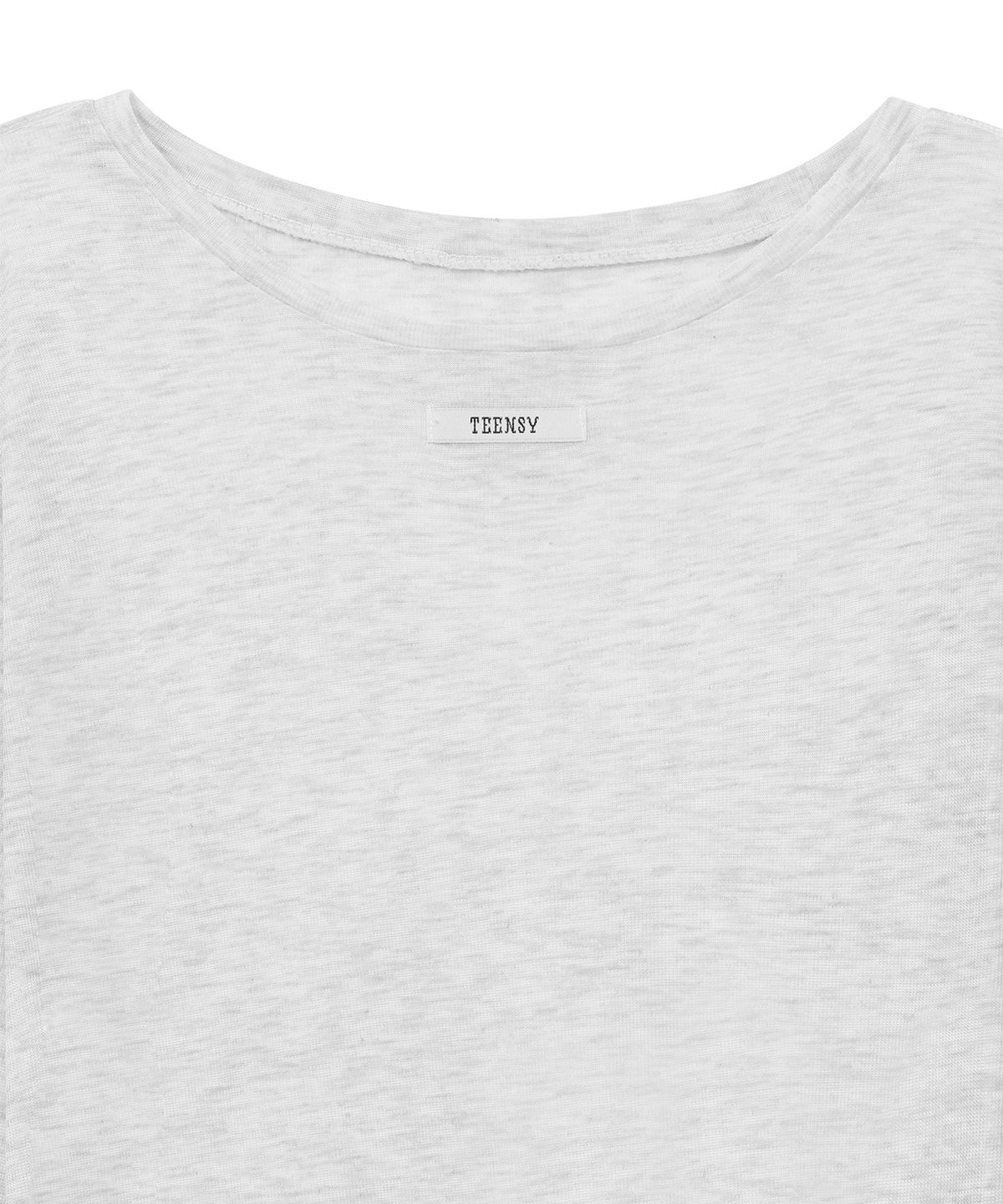 틴시(TEENSY) 라벨 슬림 롱 슬리브 티 (멜란지)