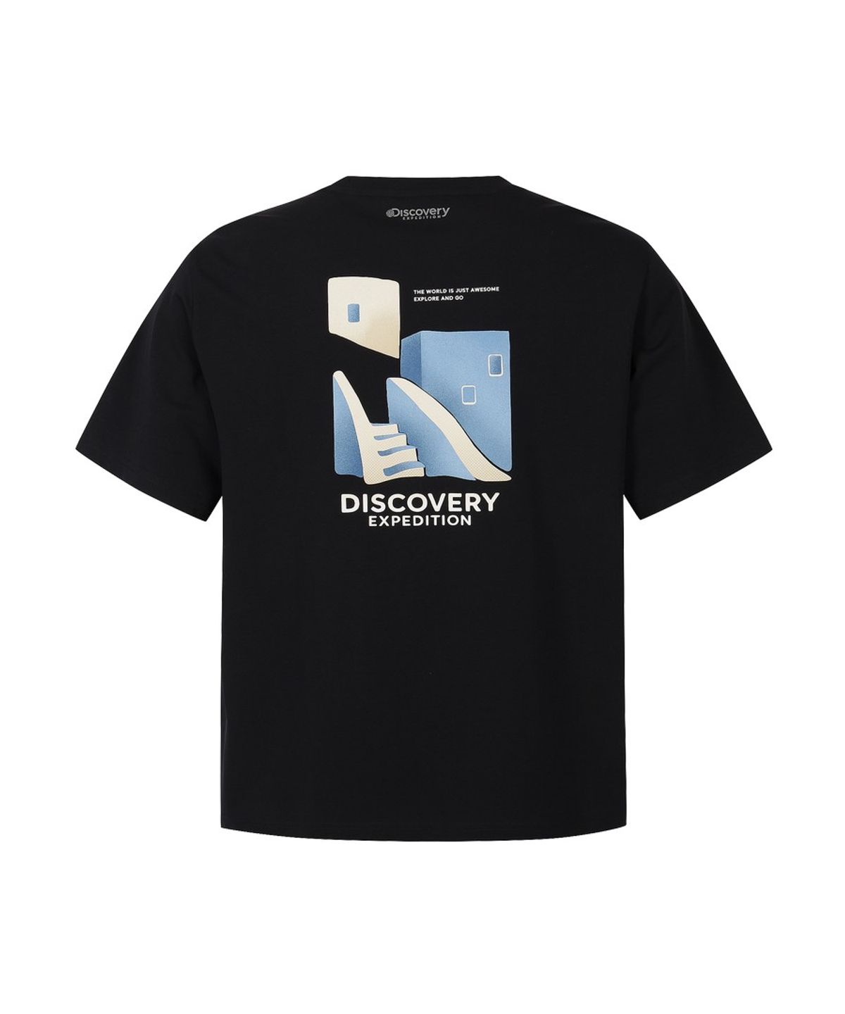 디스커버리 익스페디션(DISCOVERY EXPEDITION) 유니 프레시벤트 테라스 반팔티셔츠 (BLACK)