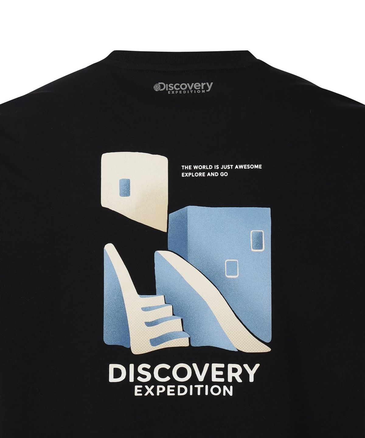 디스커버리 익스페디션(DISCOVERY EXPEDITION) 유니 프레시벤트 테라스 반팔티셔츠 (BLACK)
