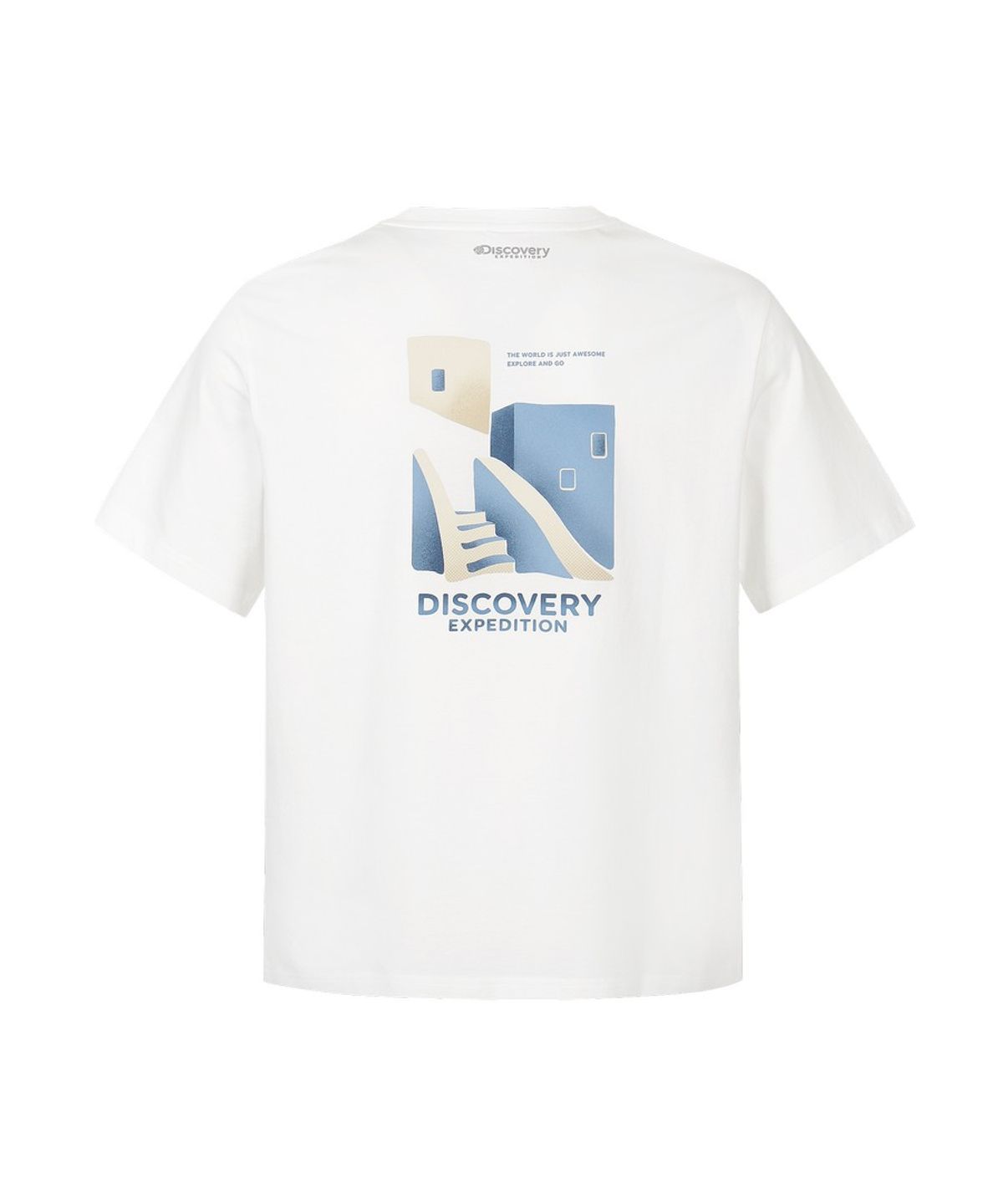 디스커버리 익스페디션(DISCOVERY EXPEDITION) 유니 프레시벤트 테라스 반팔티셔츠 (WHITE)