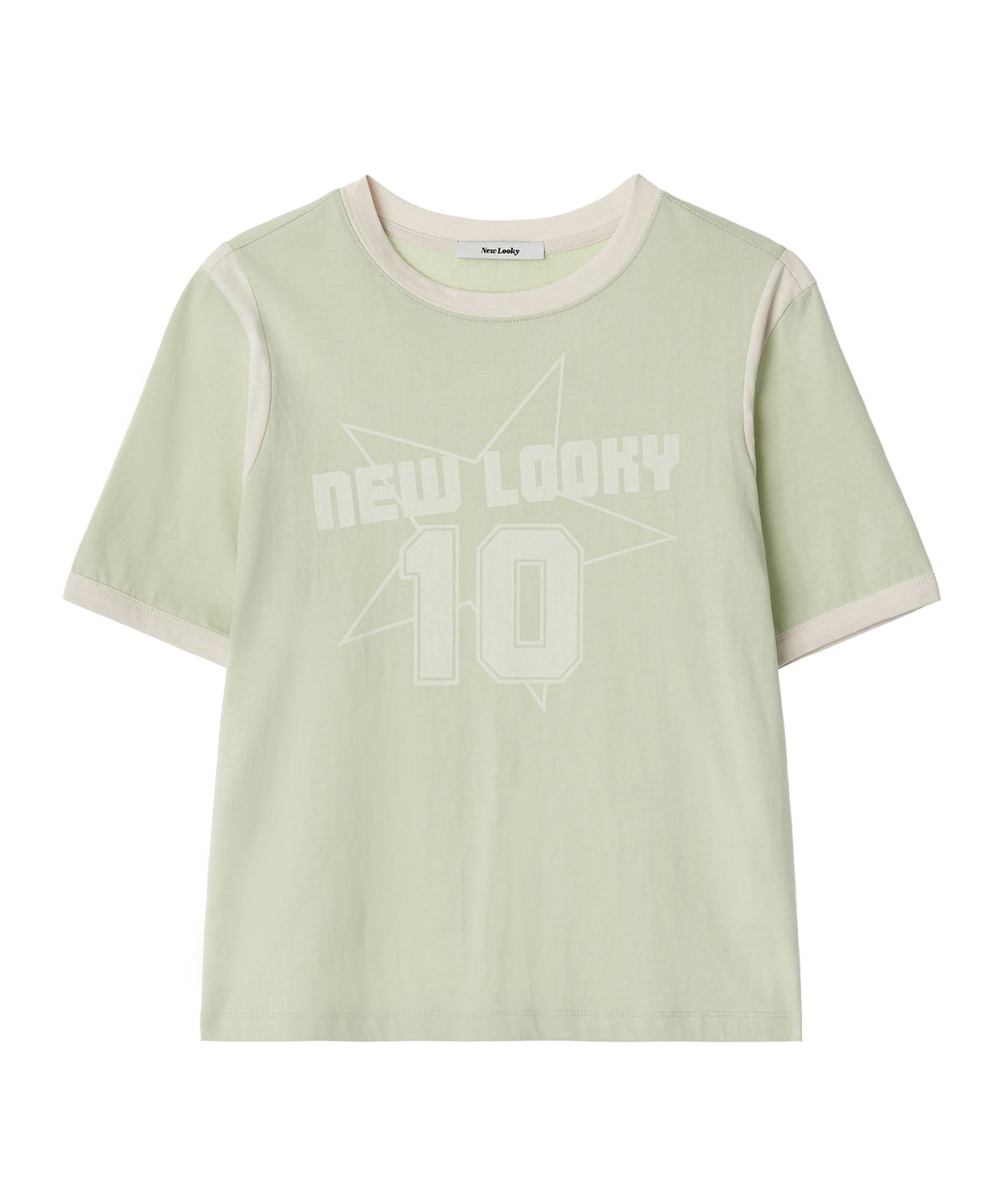 뉴루키(NEW LOOKY) Color block short sleeve t-shirt _Mint
