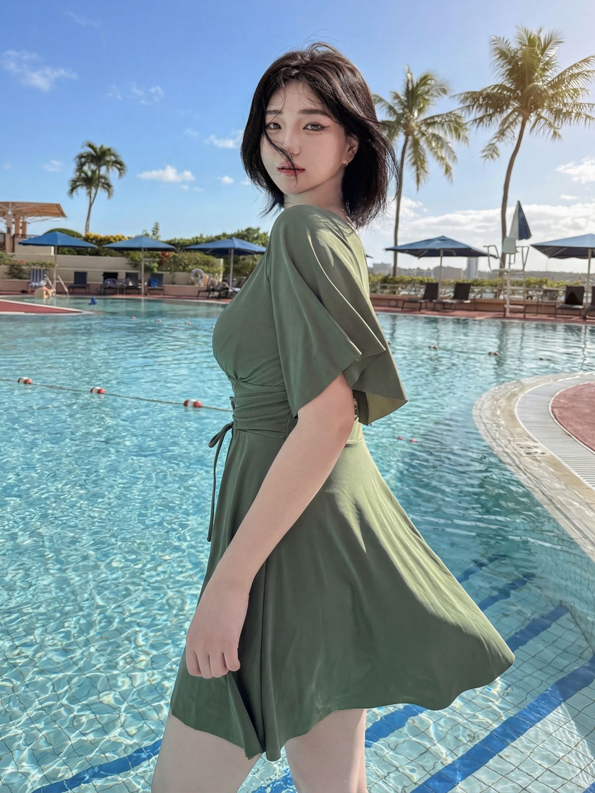 비키비키(BIKIBIKI) 아젤리 원피스 수영복 빅사이즈
