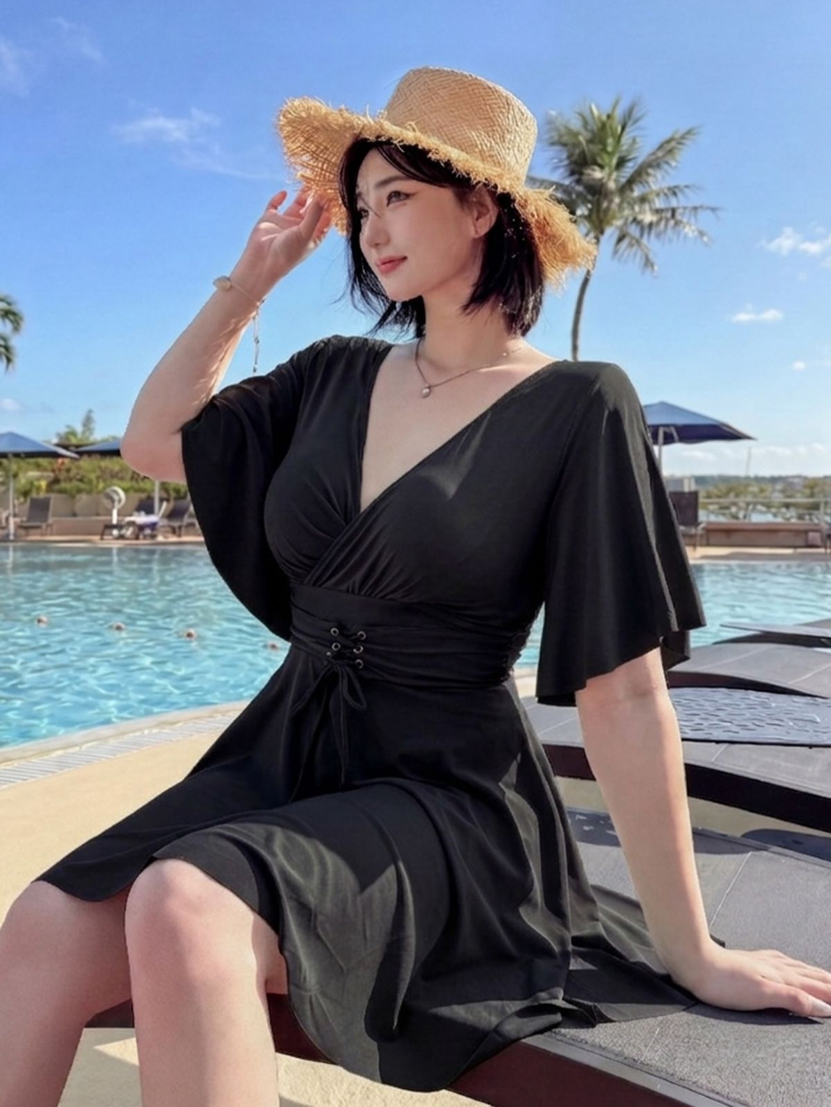 비키비키(BIKIBIKI) 아젤리 원피스 수영복 빅사이즈