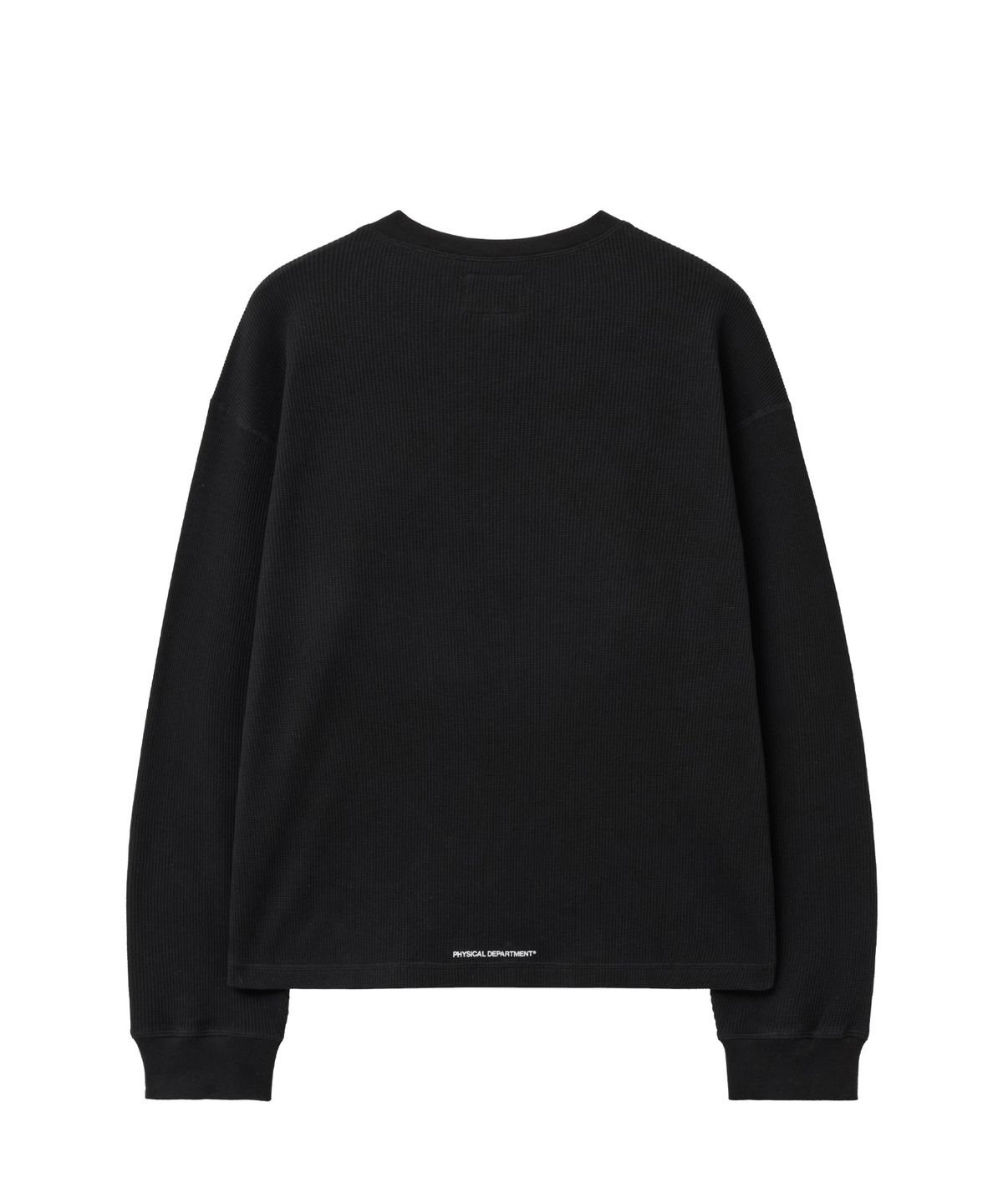핍스 모터사이클(PHYPS MOTORCYCLE) Waffle Henry Neck Long Sleeve Black