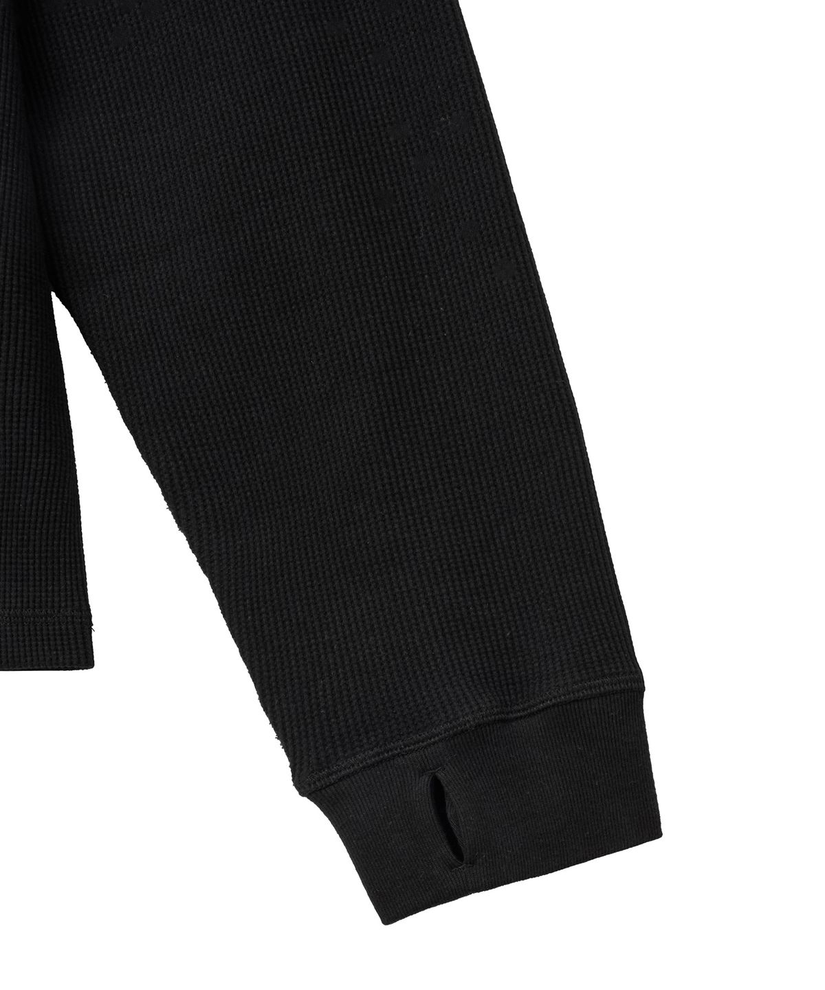 핍스 모터사이클(PHYPS MOTORCYCLE) Waffle Henry Neck Long Sleeve Black