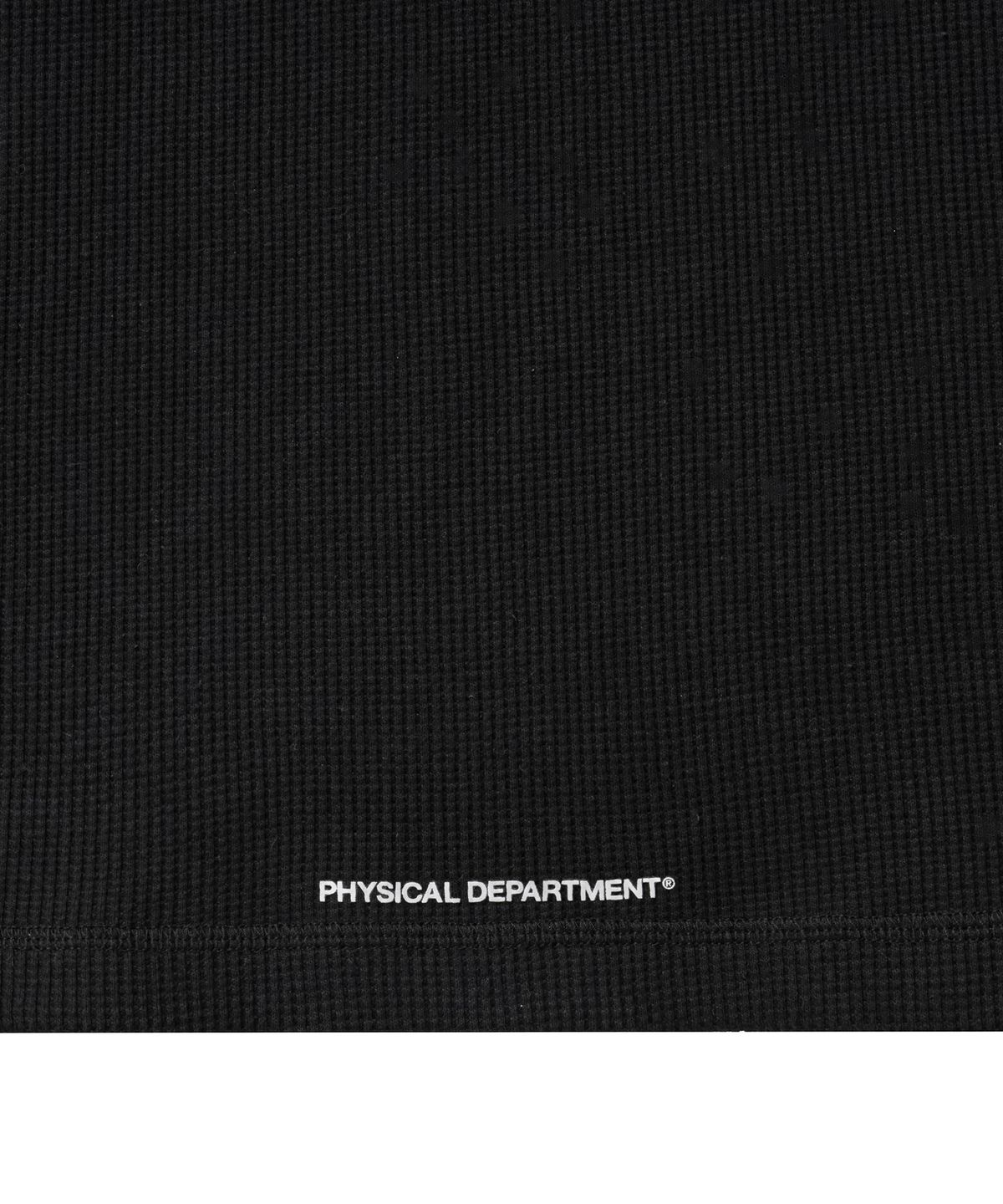 핍스 모터사이클(PHYPS MOTORCYCLE) Waffle Henry Neck Long Sleeve Black