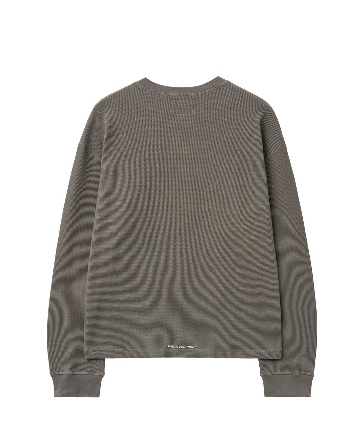 핍스 모터사이클(PHYPS MOTORCYCLE) Waffle Henry Neck Long Sleeve Charcoal