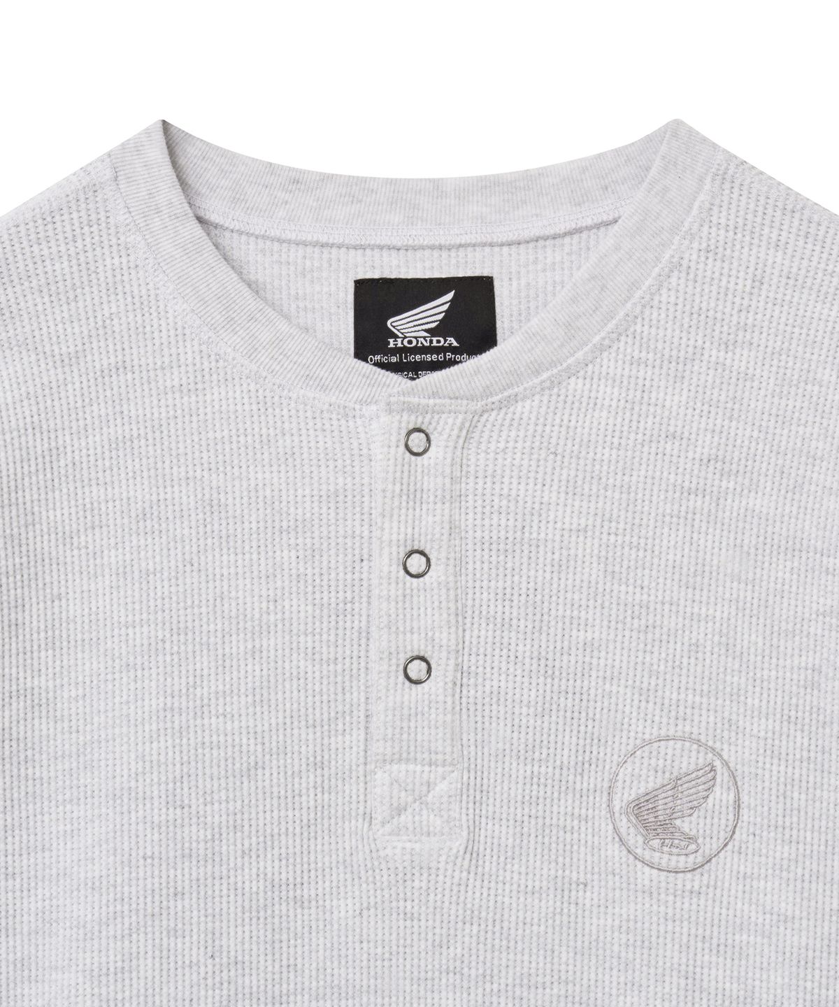 핍스 모터사이클(PHYPS MOTORCYCLE) Waffle Henry Neck Long Sleeve White
