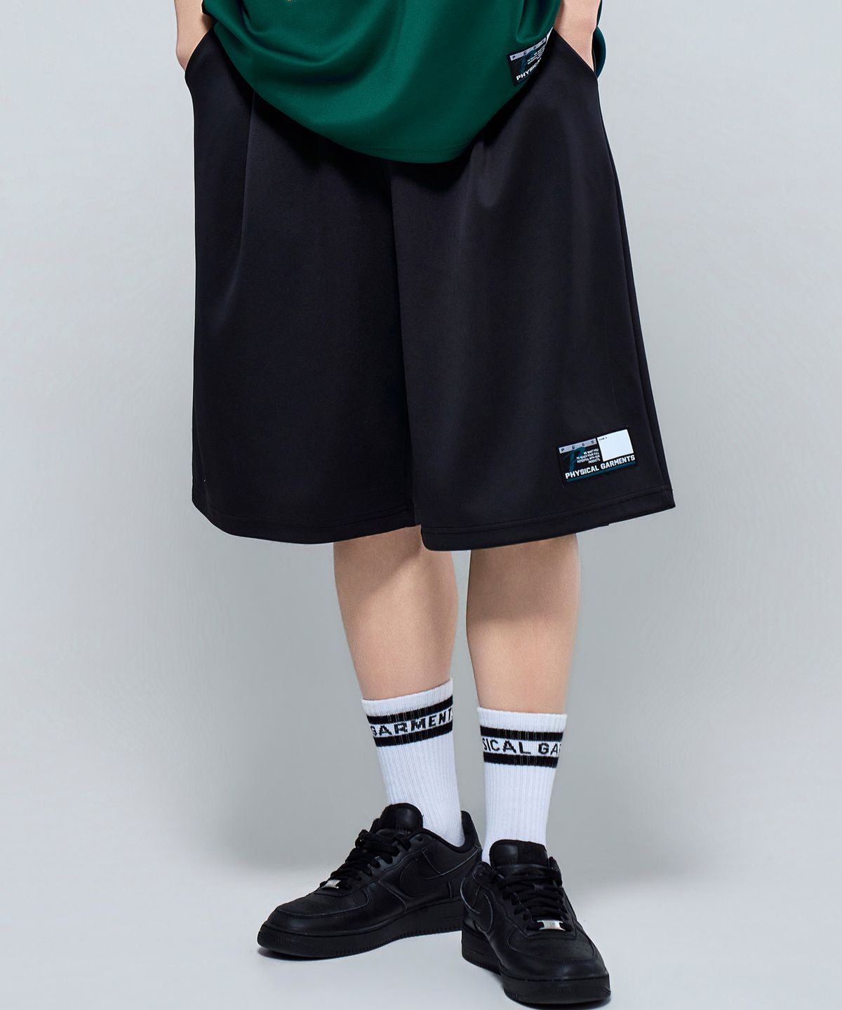 피지컬가먼츠(PHYSICAL GARMENTS) P2631 소프트쿠션 풋볼 버뮤다팬츠 [2COLOR]