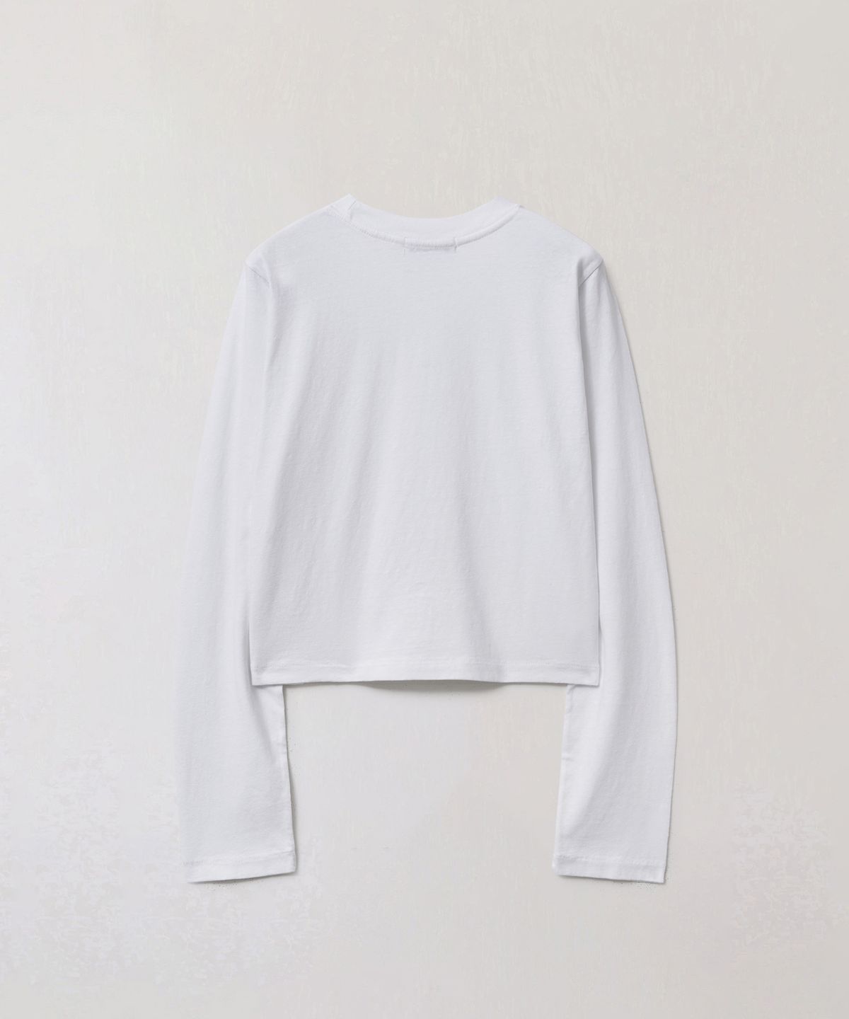 플라비즘(PLAVISM) Women Crop Long Sleeve Tee - White