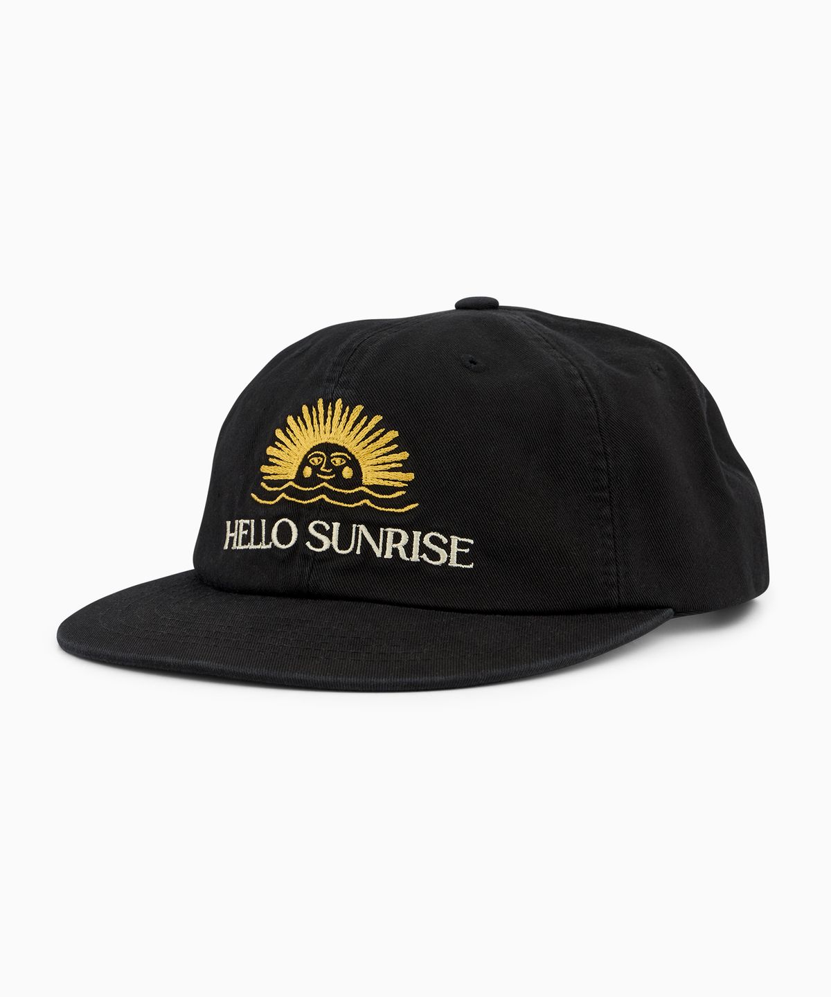 헬로 선라이즈(HELLO SUNRISE) Washed Two Tone Logo 6Panel Cap_Black