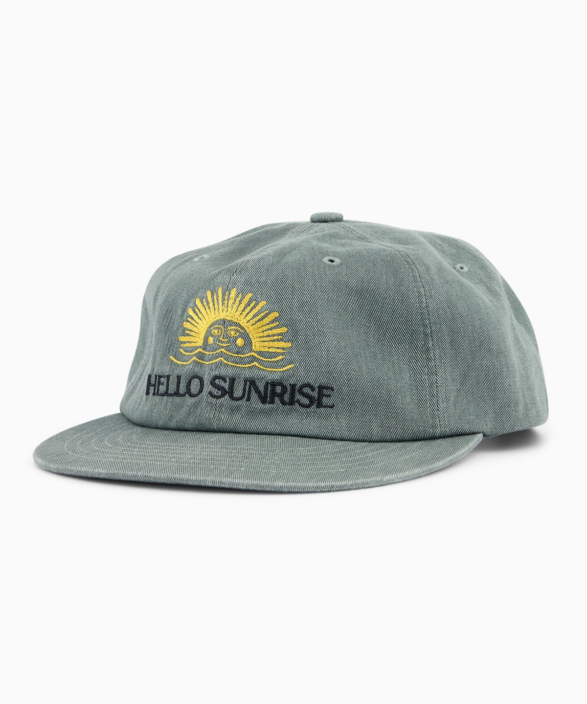 헬로 선라이즈(HELLO SUNRISE) Washed Two Tone Logo 6Panel Cap_Khaki