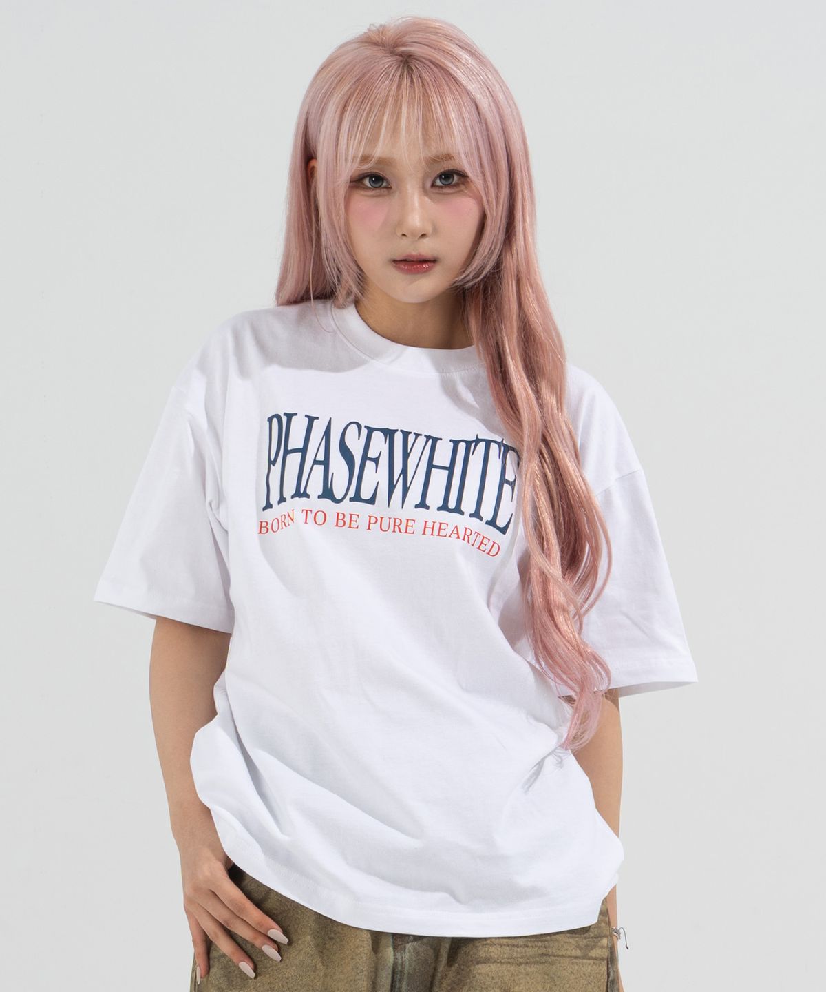 페이즈화이트(PHASEWHITE) [PHASE_3] SLOGAN LOGO TEE_WHITE / 8802026-ST14
