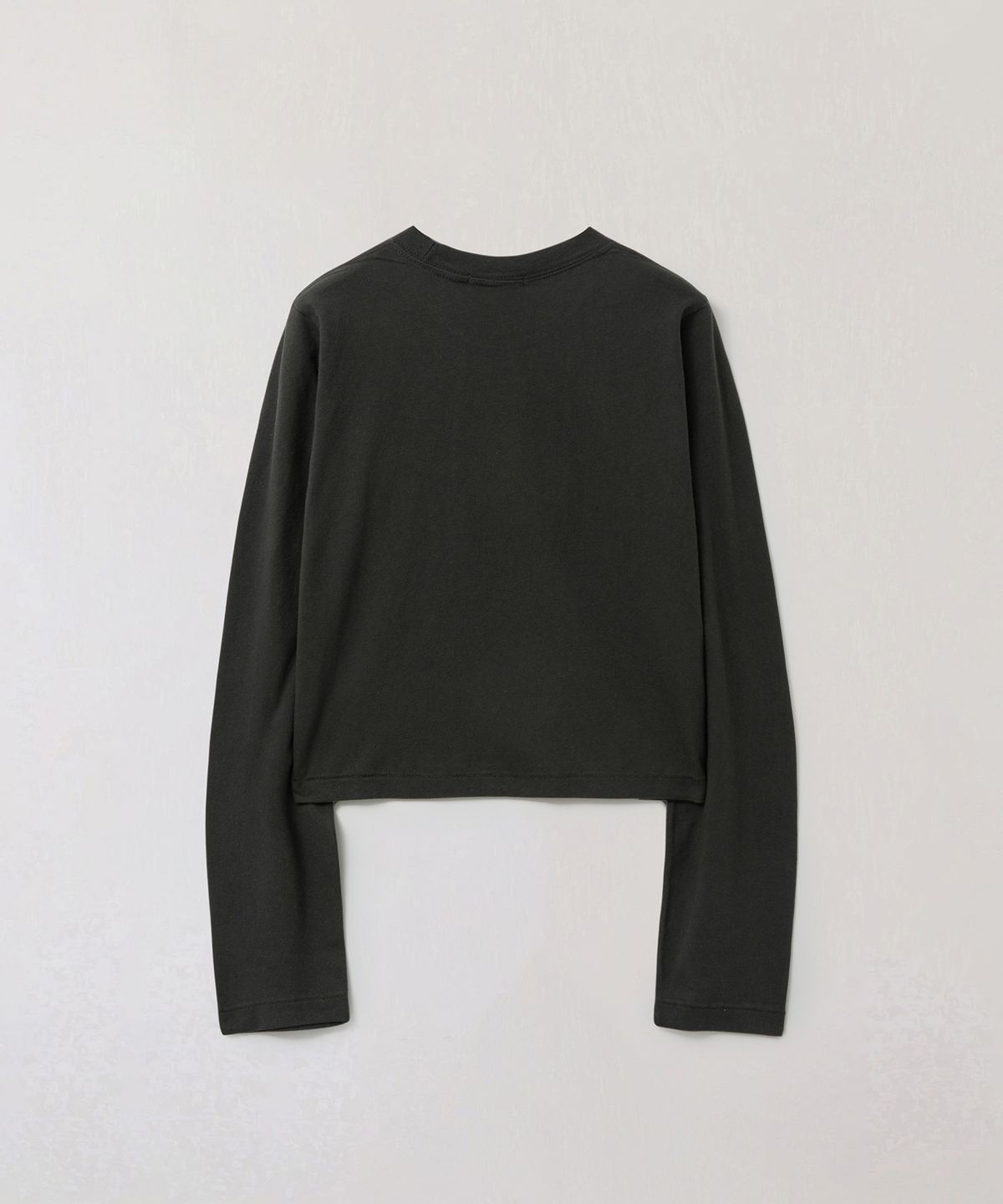 플라비즘(PLAVISM) Women Crop Long Sleeve Tee - Black