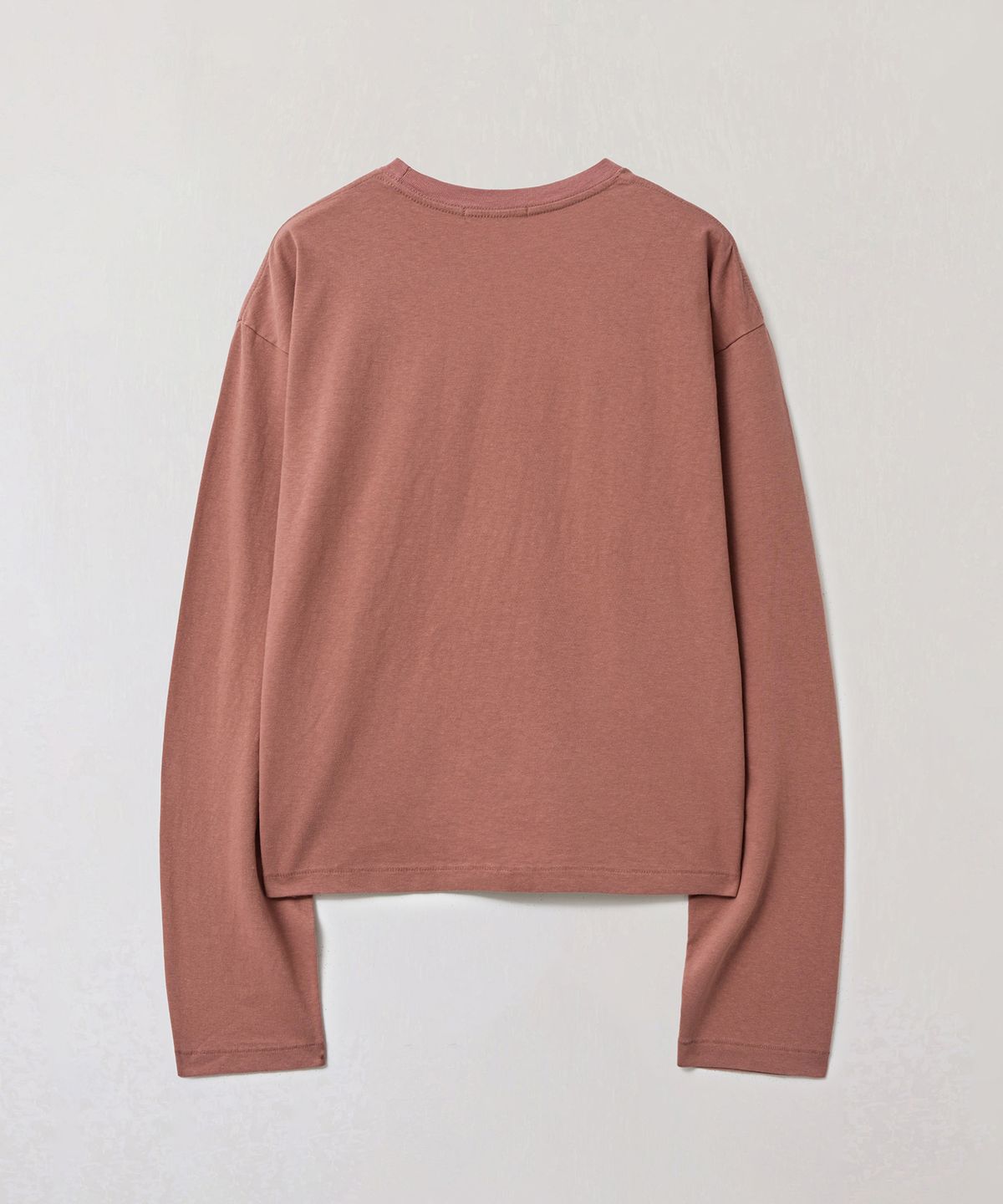 플라비즘(PLAVISM) Men Crop Long Sleeve Tee - Dark Orange