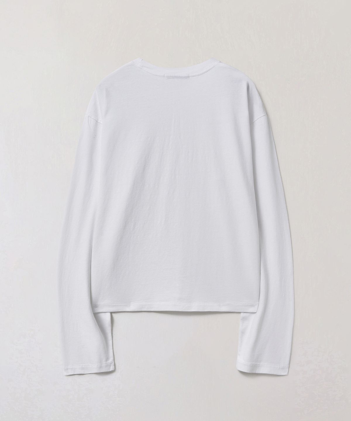플라비즘(PLAVISM) Men Crop Long Sleeve Tee - White