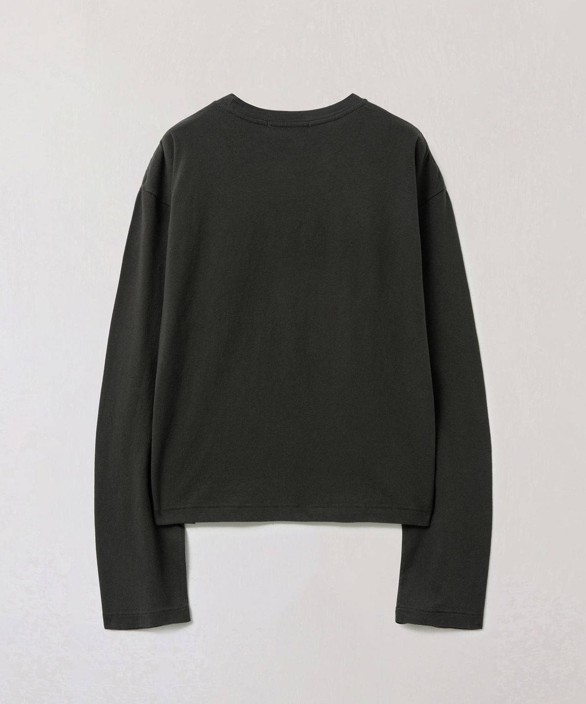 플라비즘(PLAVISM) Men Crop Long Sleeve Tee - Black