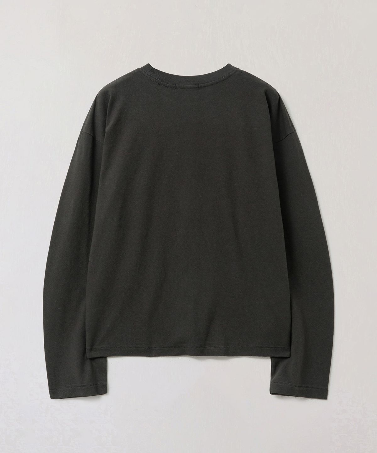 플라비즘(PLAVISM) Women Plain Relaxed Long Sleeve T-Shirt - Black