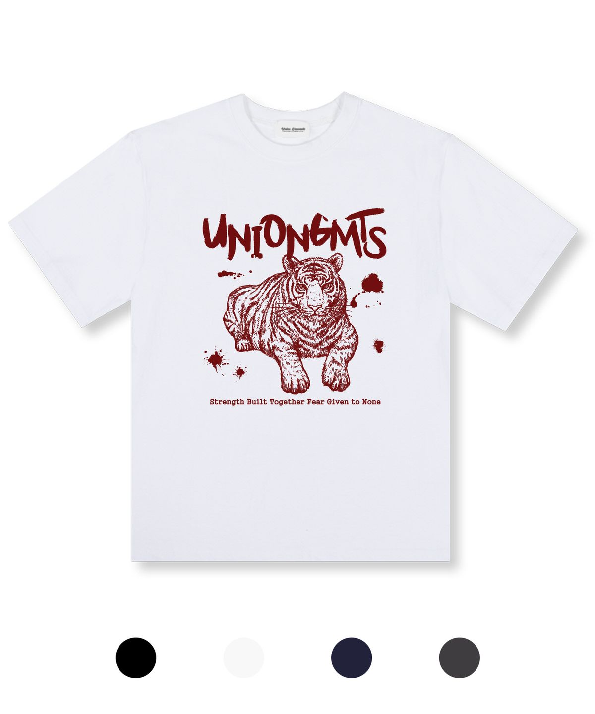 유니온가먼츠(UNION GARMENTS) 유니온타이거 오버핏 반팔 티셔츠 4COLOR