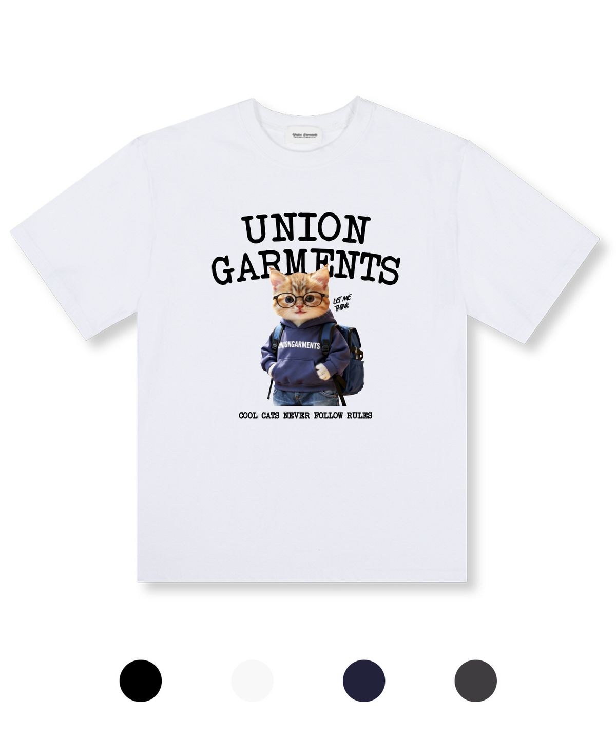 유니온가먼츠(UNION GARMENTS) 딜리전트캣 오버핏 반팔 티셔츠 4COLOR