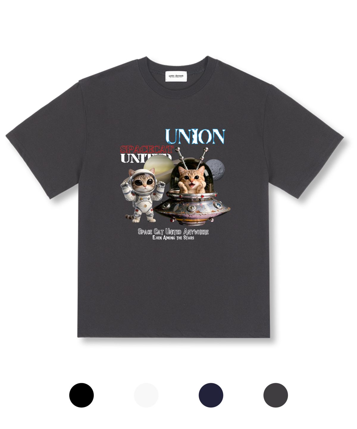 유니온가먼츠(UNION GARMENTS) 캣유니버스 오버핏 반팔 티셔츠 4COLOR