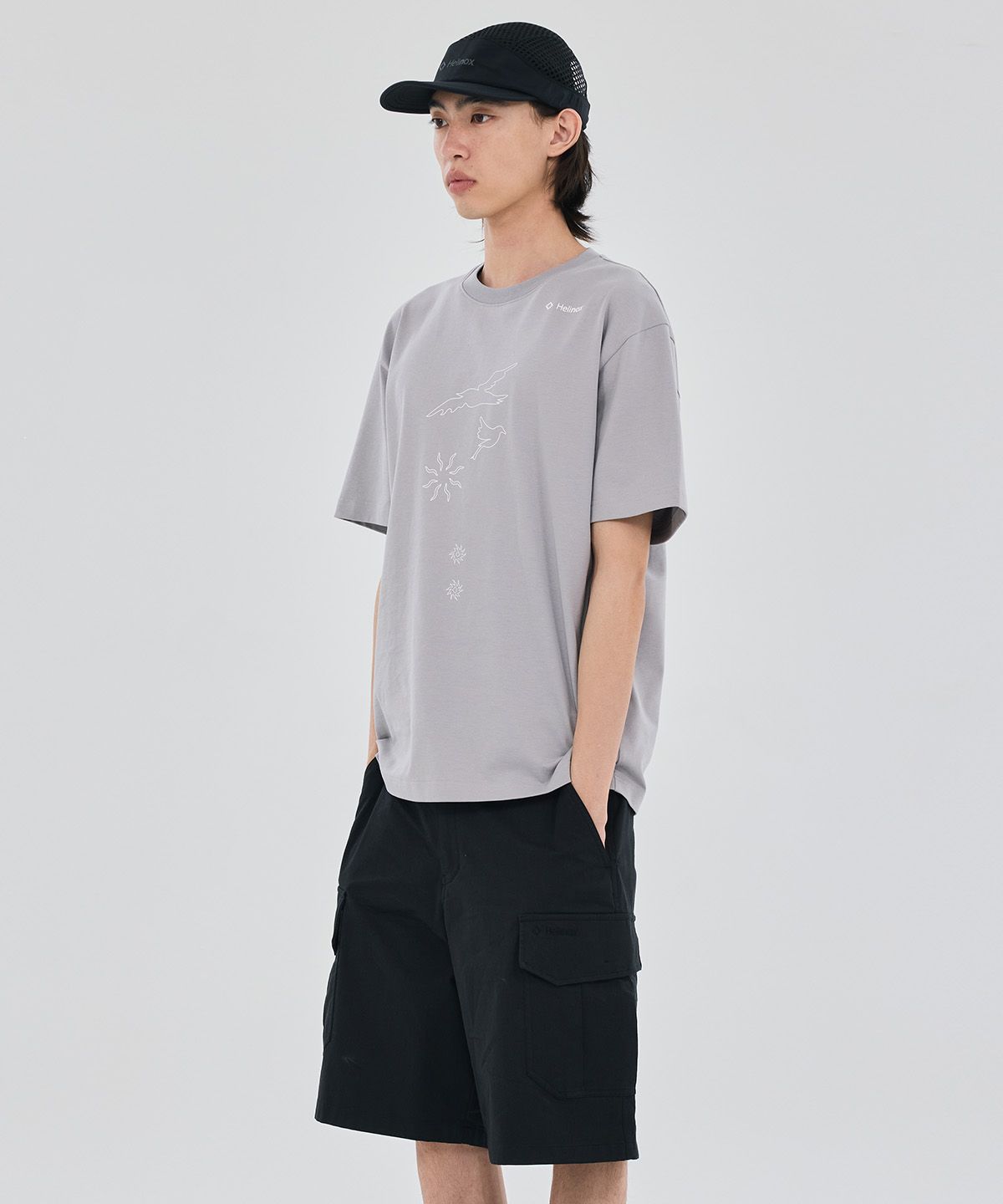 헬리녹스 웨어(HELINOX WEAR) 코튼 혼방 카고 쇼츠_Black