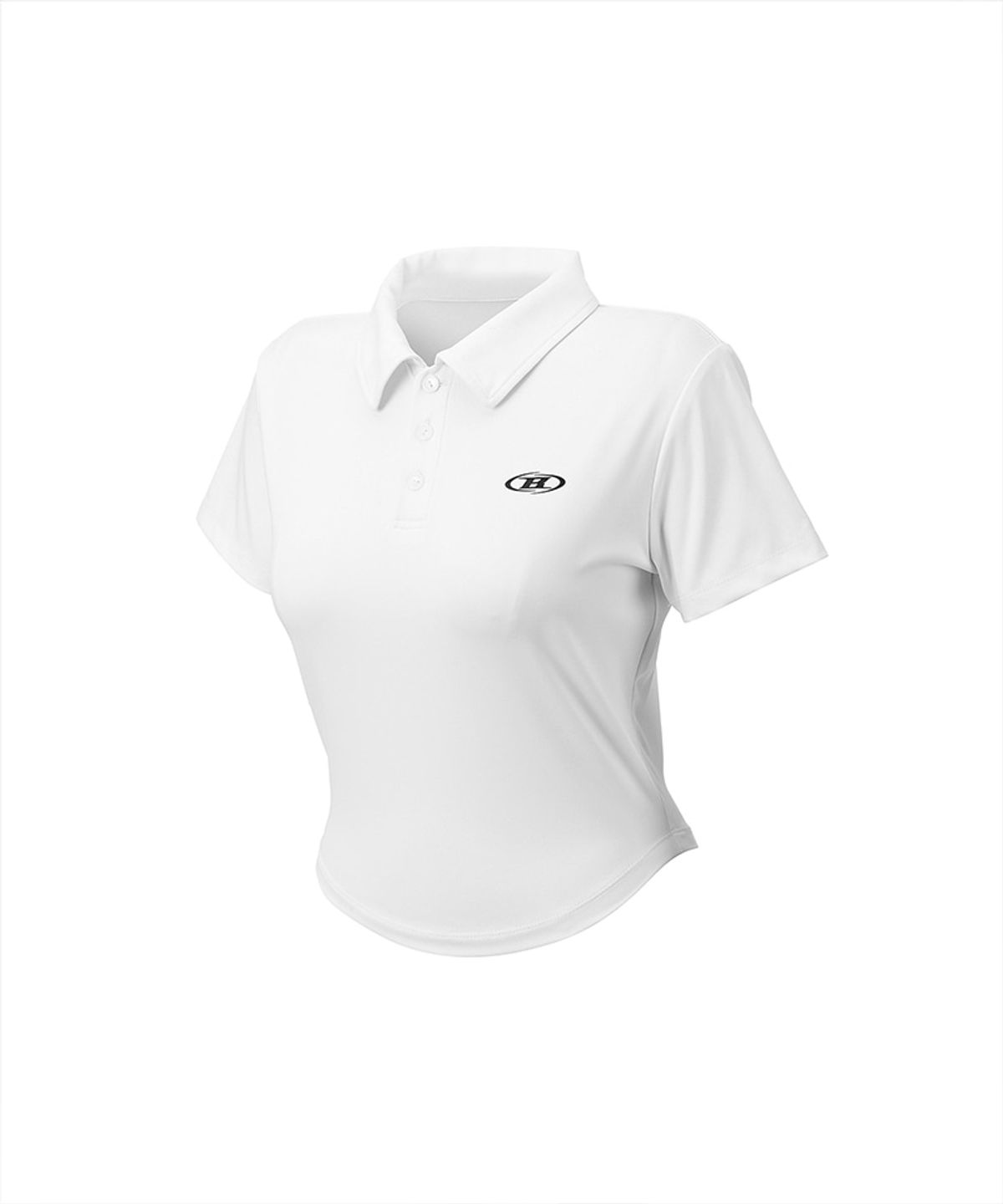 본투윈(BORN TO WIN) W SYMBOL B STRETCH COLLAR T-SHIRTS [WHITE]