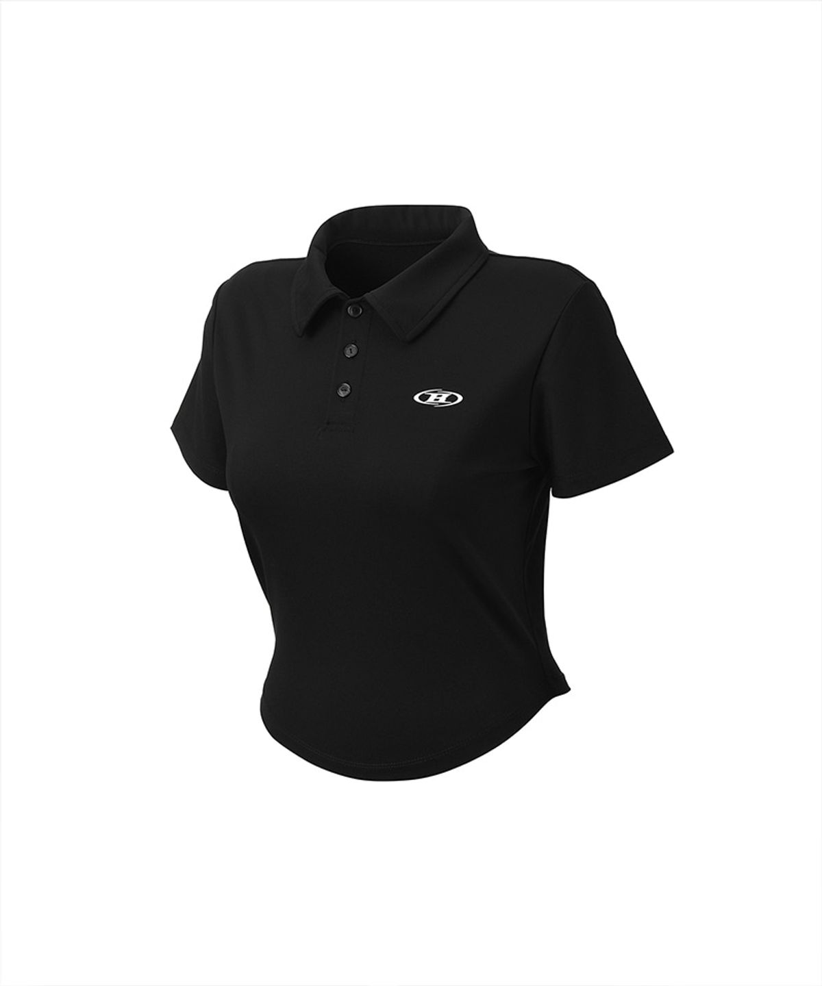 본투윈(BORN TO WIN) W SYMBOL B STRETCH COLLAR T-SHIRTS [BLACK]