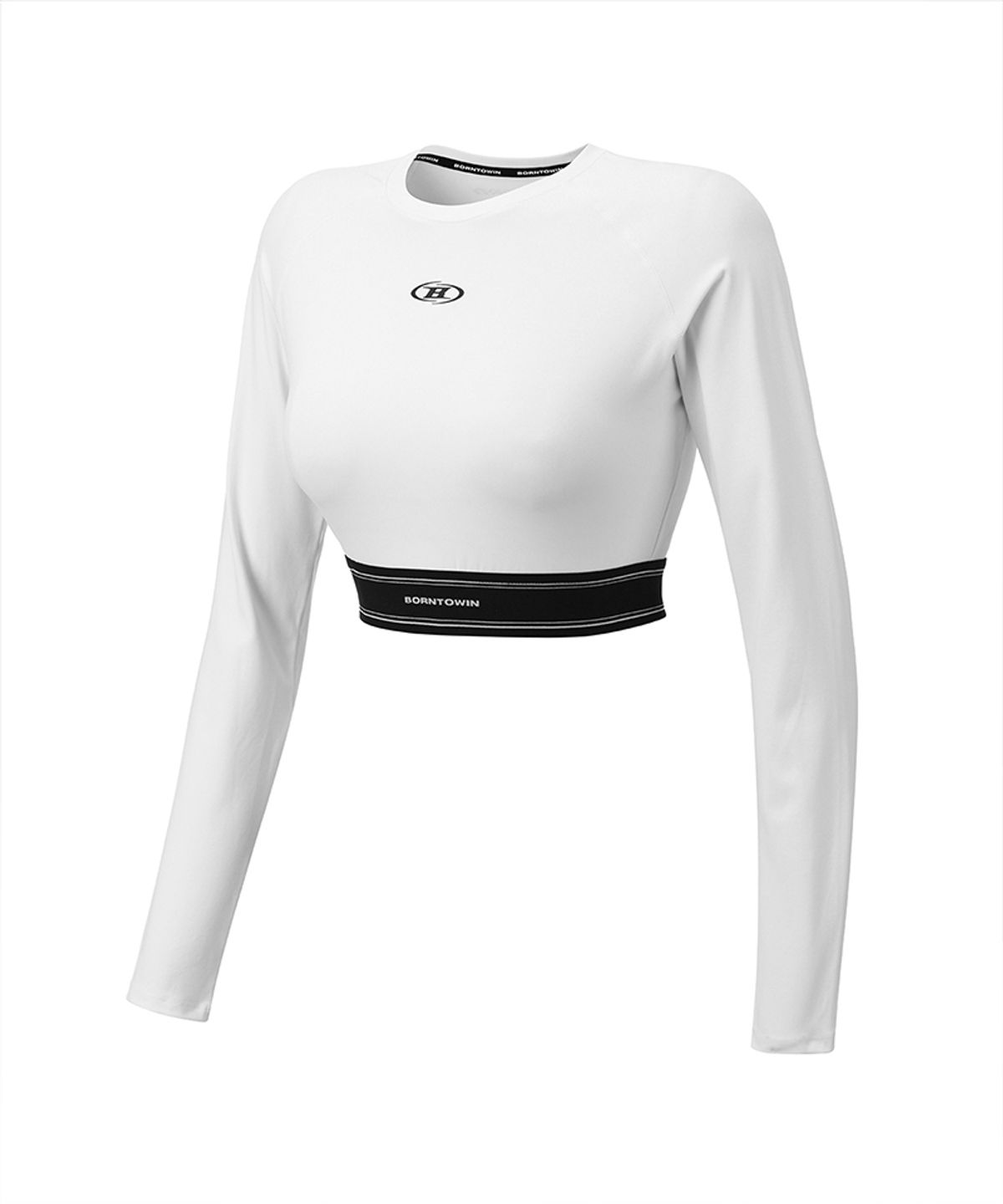 본투윈(BORN TO WIN) W DOUBLE LINE BAND LONG SLEEVE [WHITE]