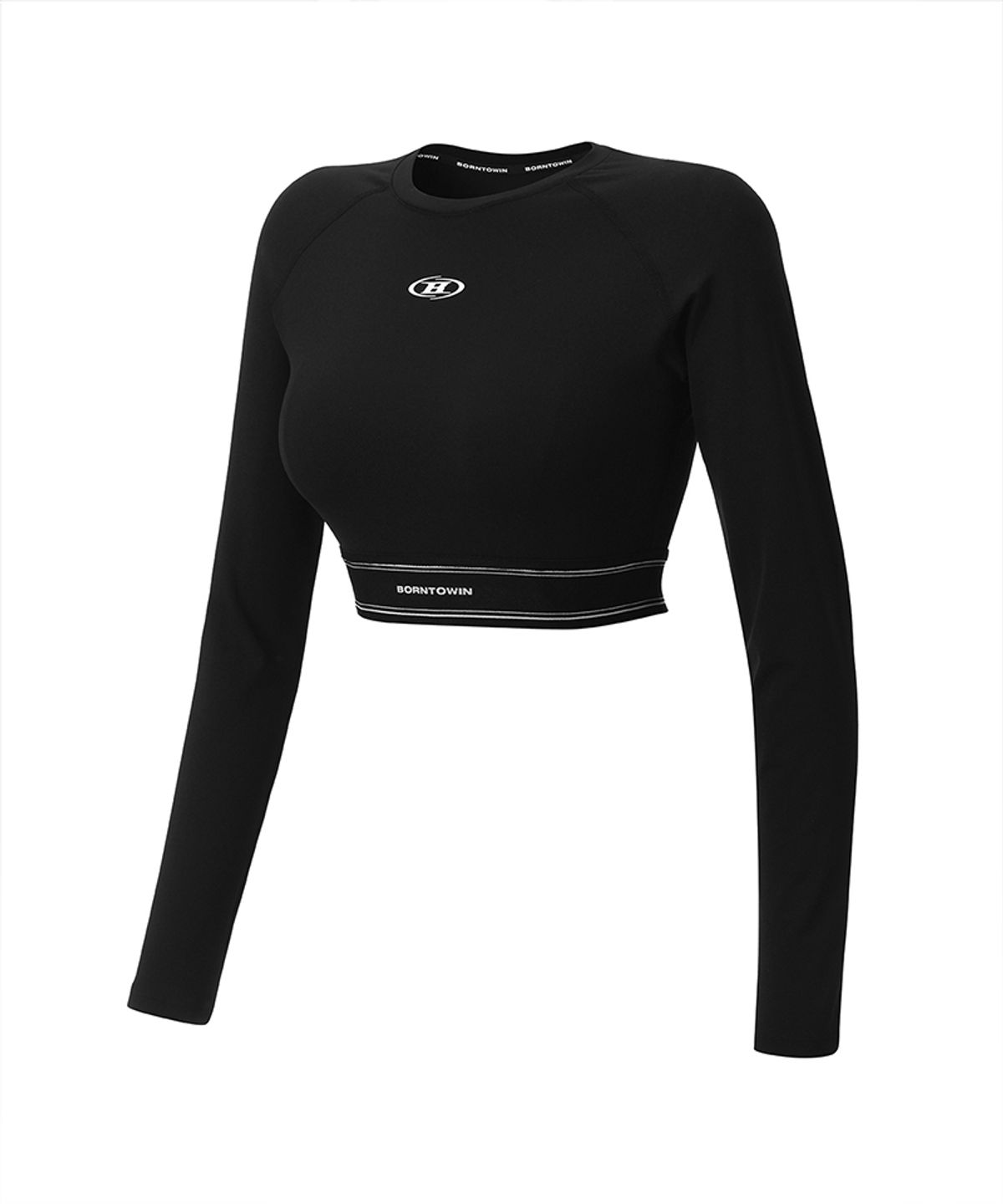 본투윈(BORN TO WIN) W DOUBLE LINE BAND LONG SLEEVE [BLACK]
