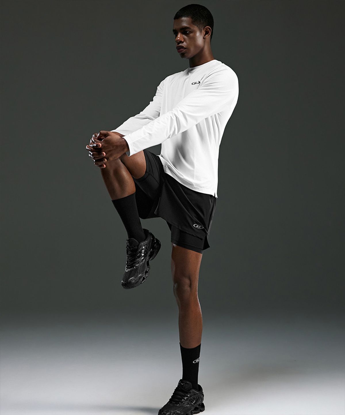 본투윈(BORN TO WIN) SYMBOL B ACTIVE 2 IN 1 SHORTS [BLACK]