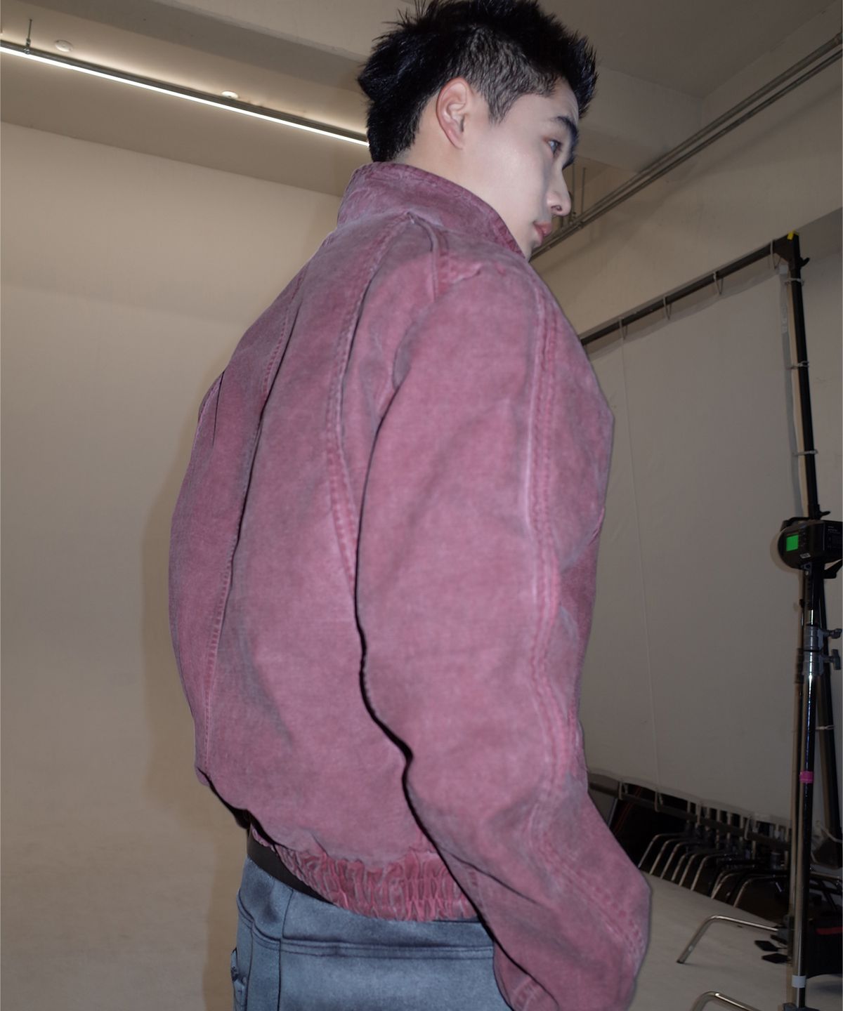 엔드릭스(EDLIX) Edge-Bound Dyed High-Neck Jacket (Burgundy)