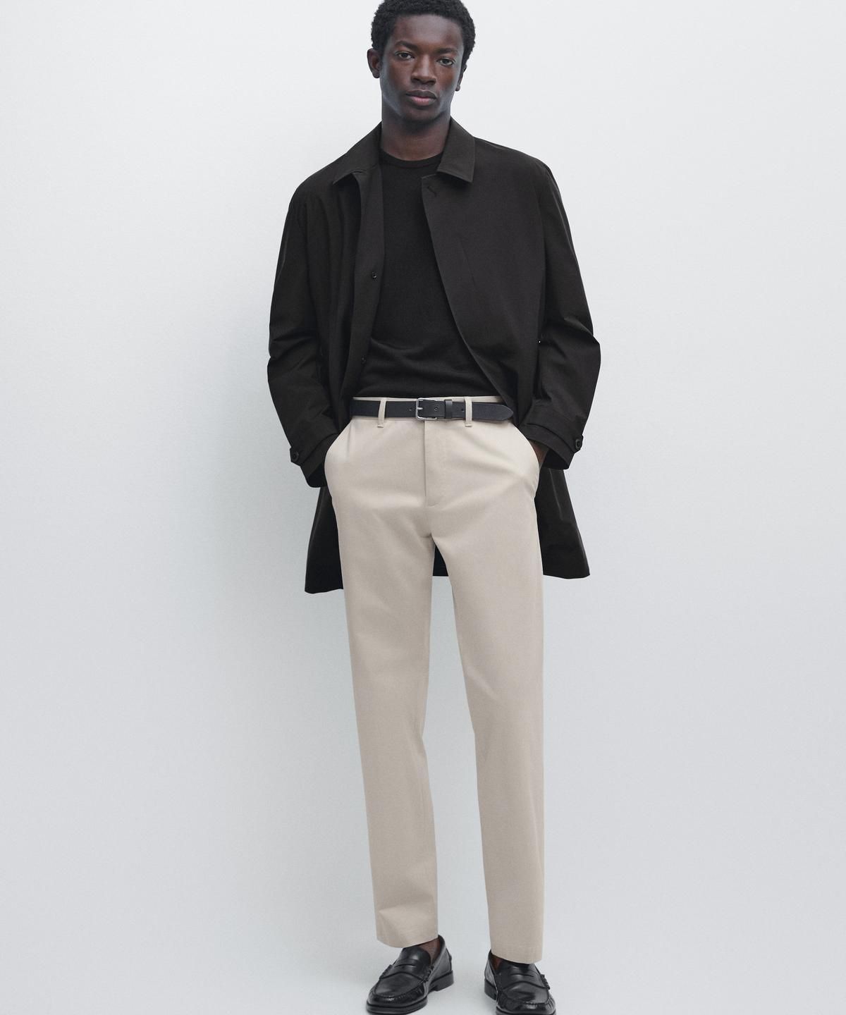 마시모두띠(MASSIMO DUTTI) 코튼 블렌드 슬림핏 팬츠