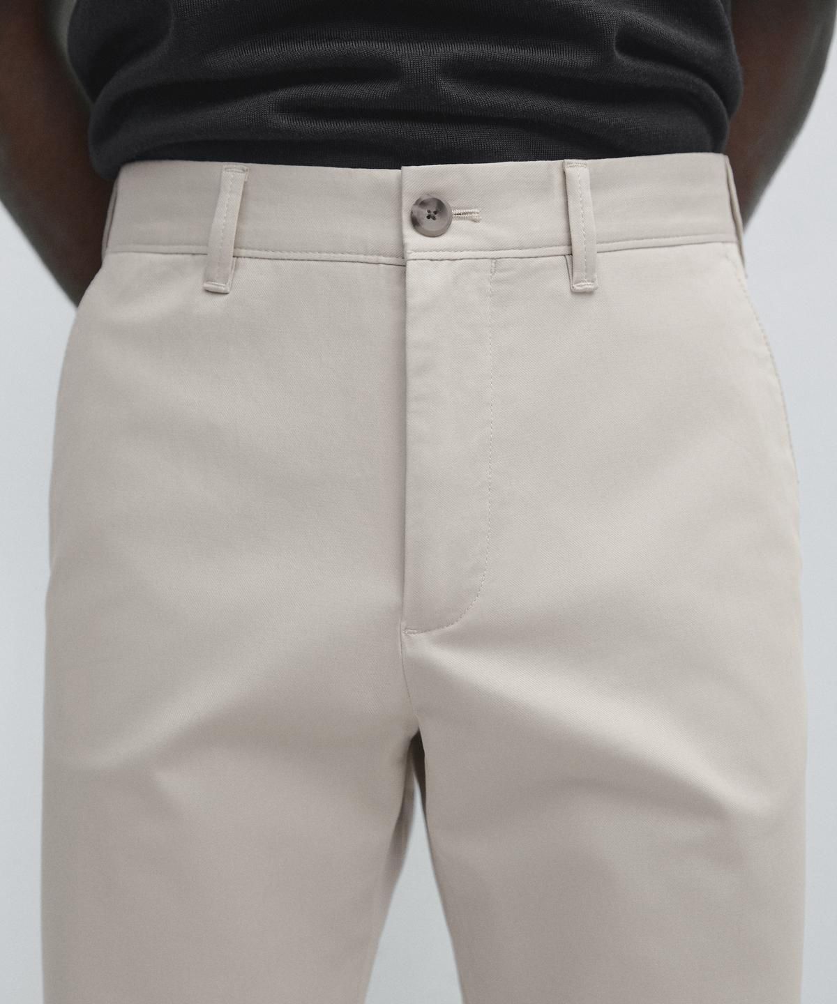 마시모두띠(MASSIMO DUTTI) 코튼 블렌드 슬림핏 팬츠