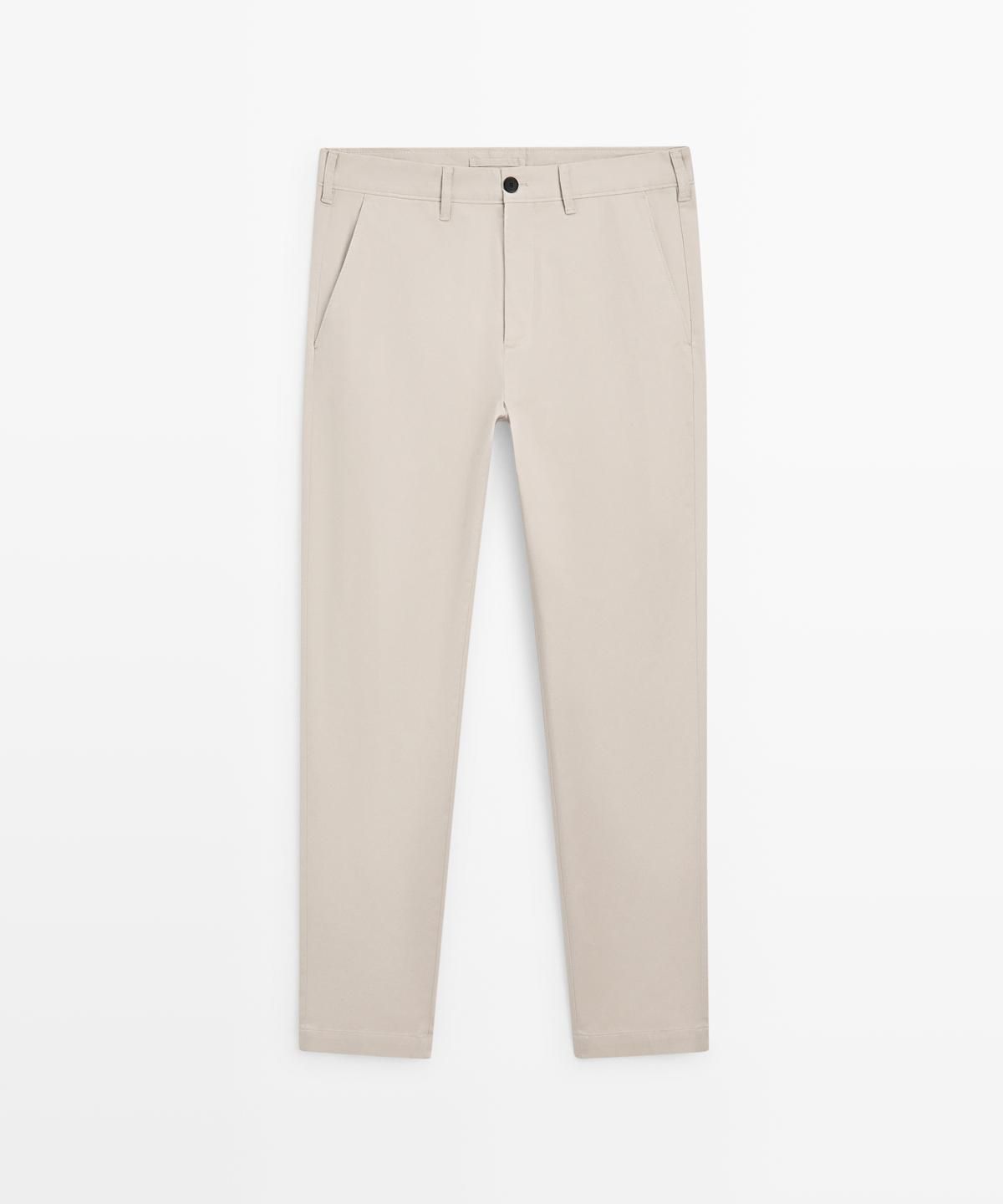 마시모두띠(MASSIMO DUTTI) 코튼 블렌드 슬림핏 팬츠