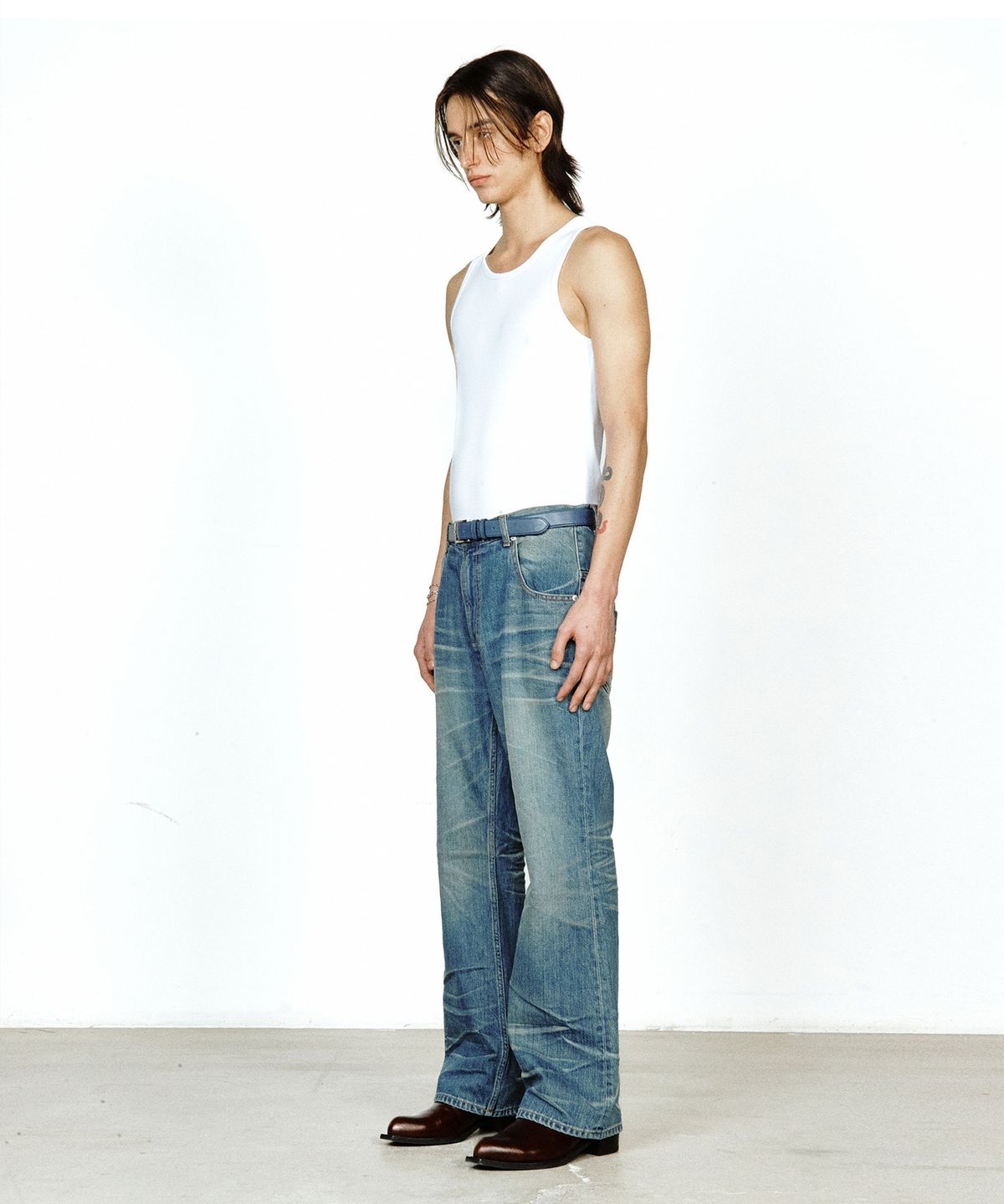 유지(YUJI) 90’s WESTERN SHOES BROWN