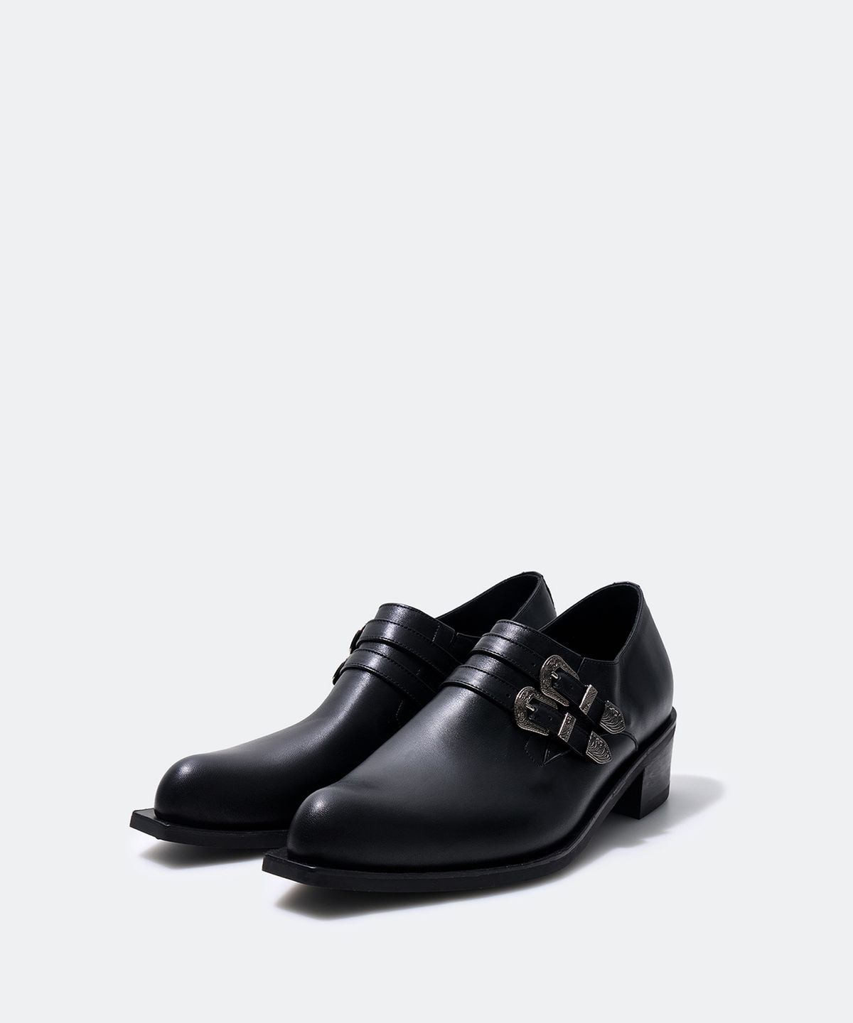 유지(YUJI) 90’s WESTERN SHOES BLACK