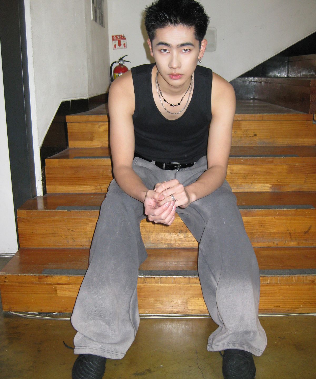엔드릭스(EDLIX) Space Gradient Fade Sweat pants (Charcoal)