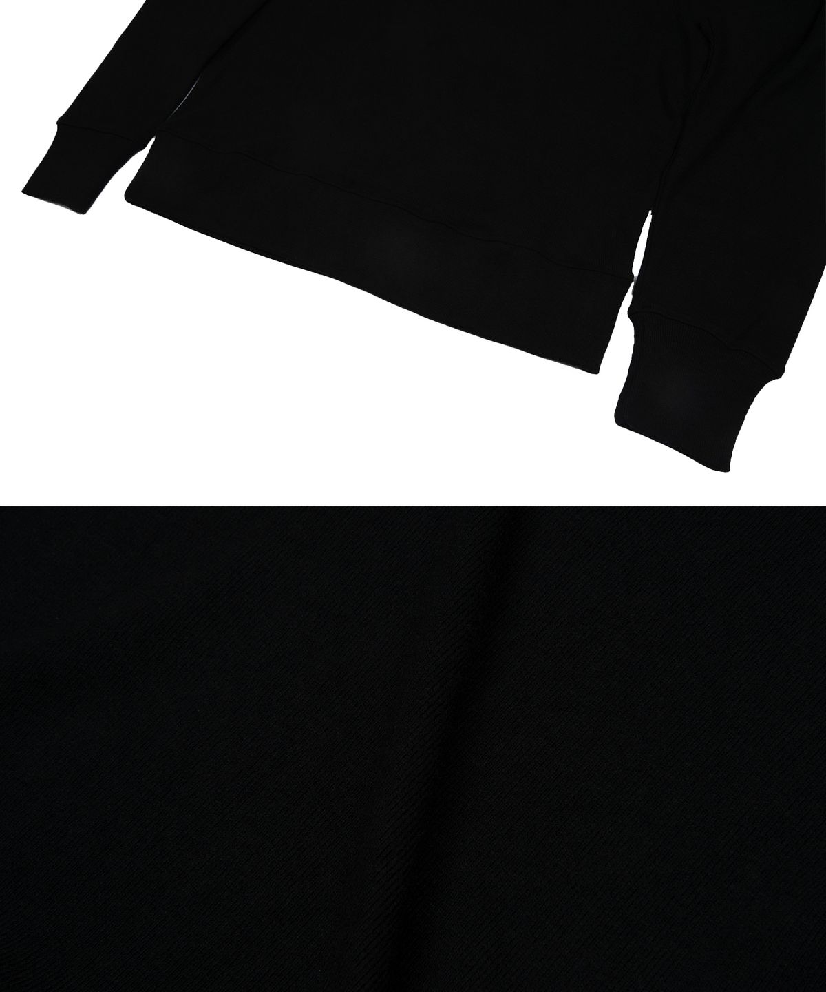 모어댄블랙(MORE THAN BLACK) LOGO ZIP UP CROP KNIT