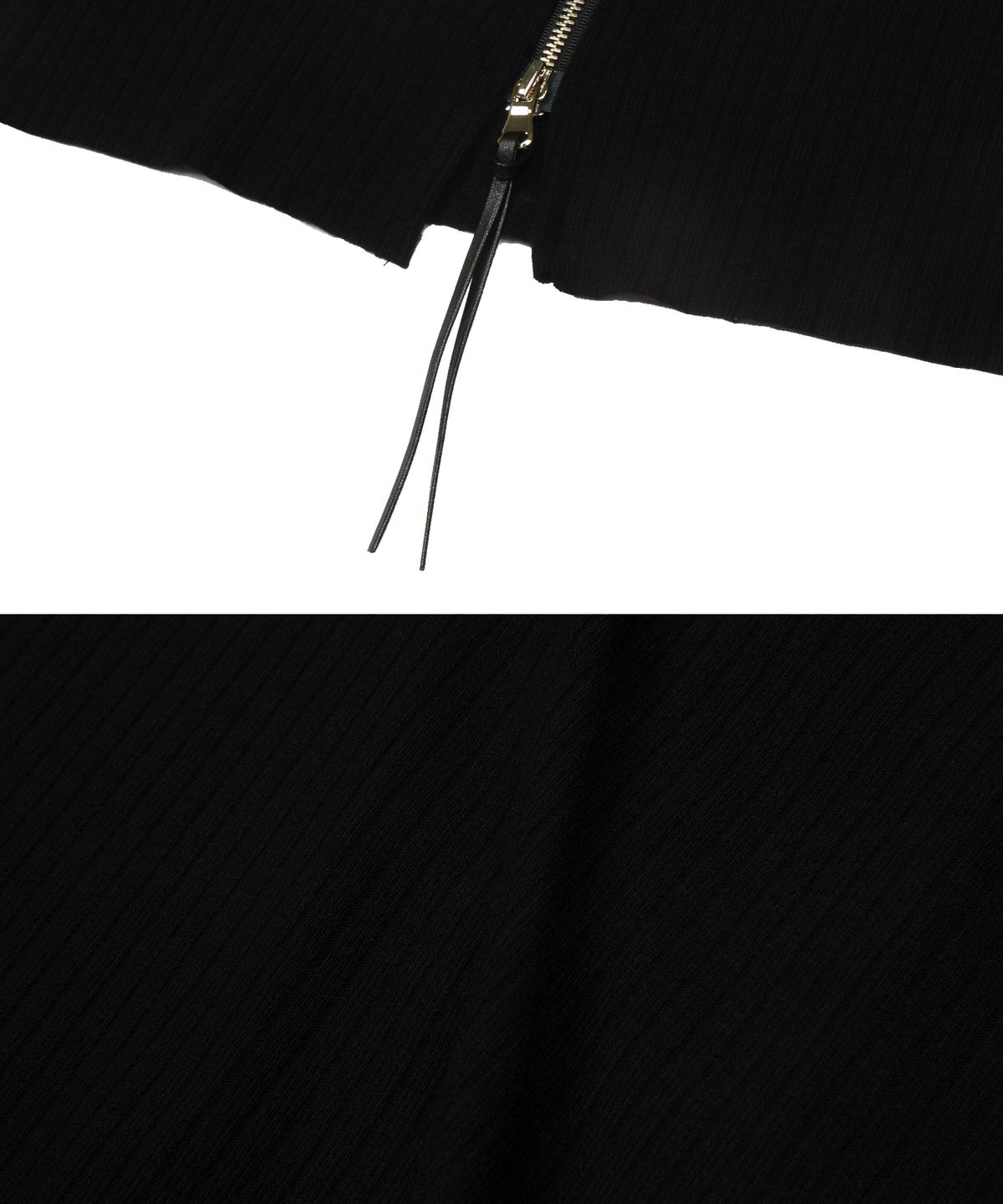 모어댄블랙(MORE THAN BLACK) LOGO TWO WAY HALF ZIP UP KNIT