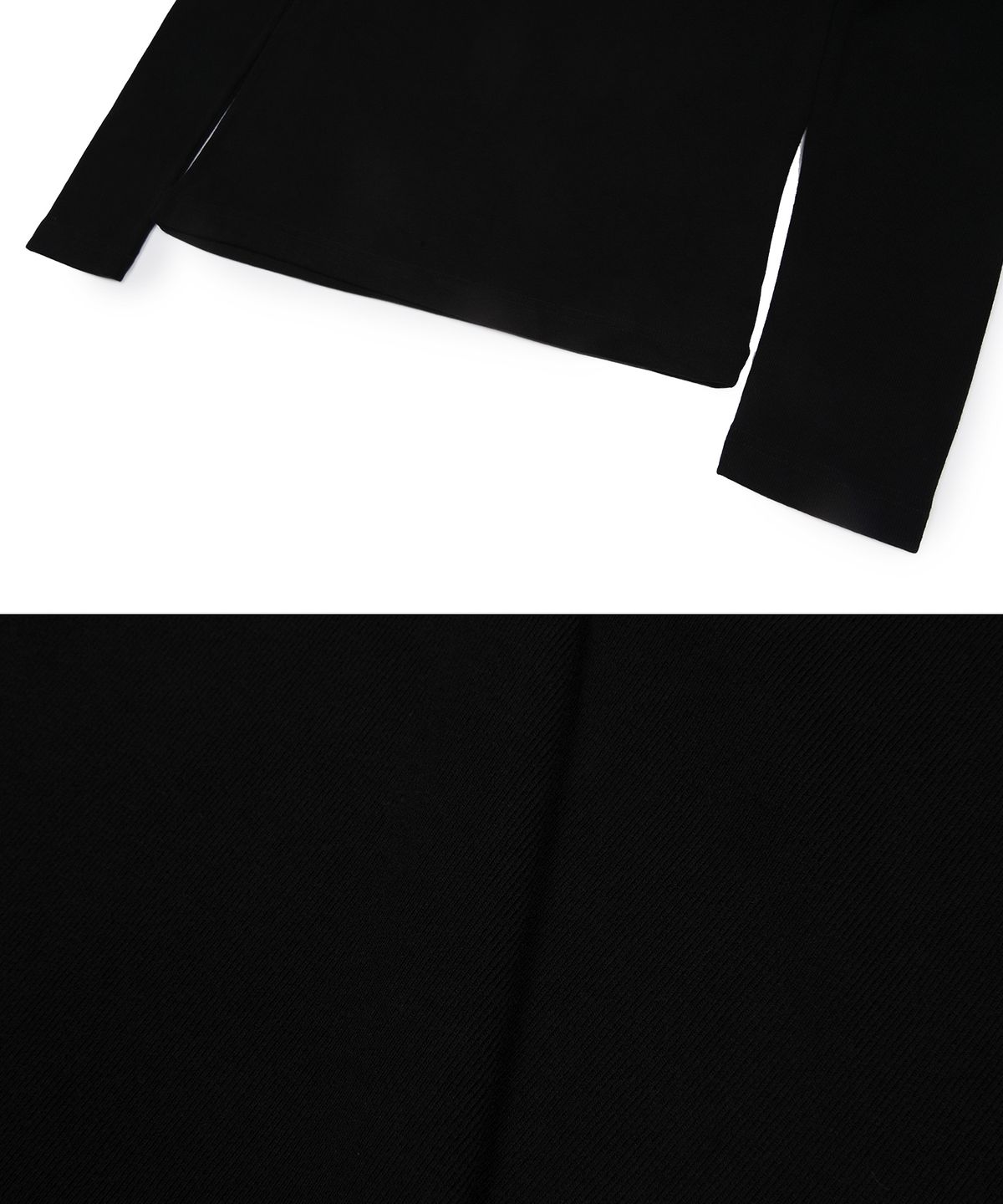 모어댄블랙(MORE THAN BLACK) LOGO SNAP COLLAR LONG SLEEVE