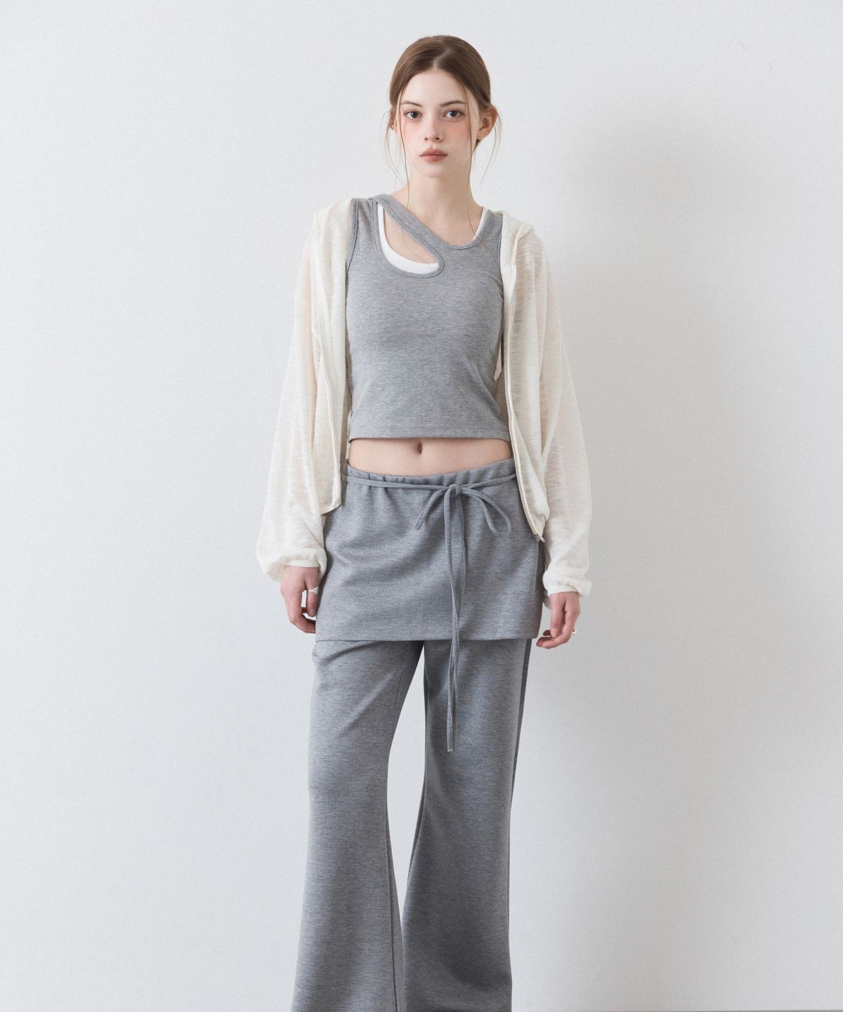 미쏘(MIXXO) 리본 스커트 레이어드 팬츠_MIWTMG41SS MIWTMG81QS
