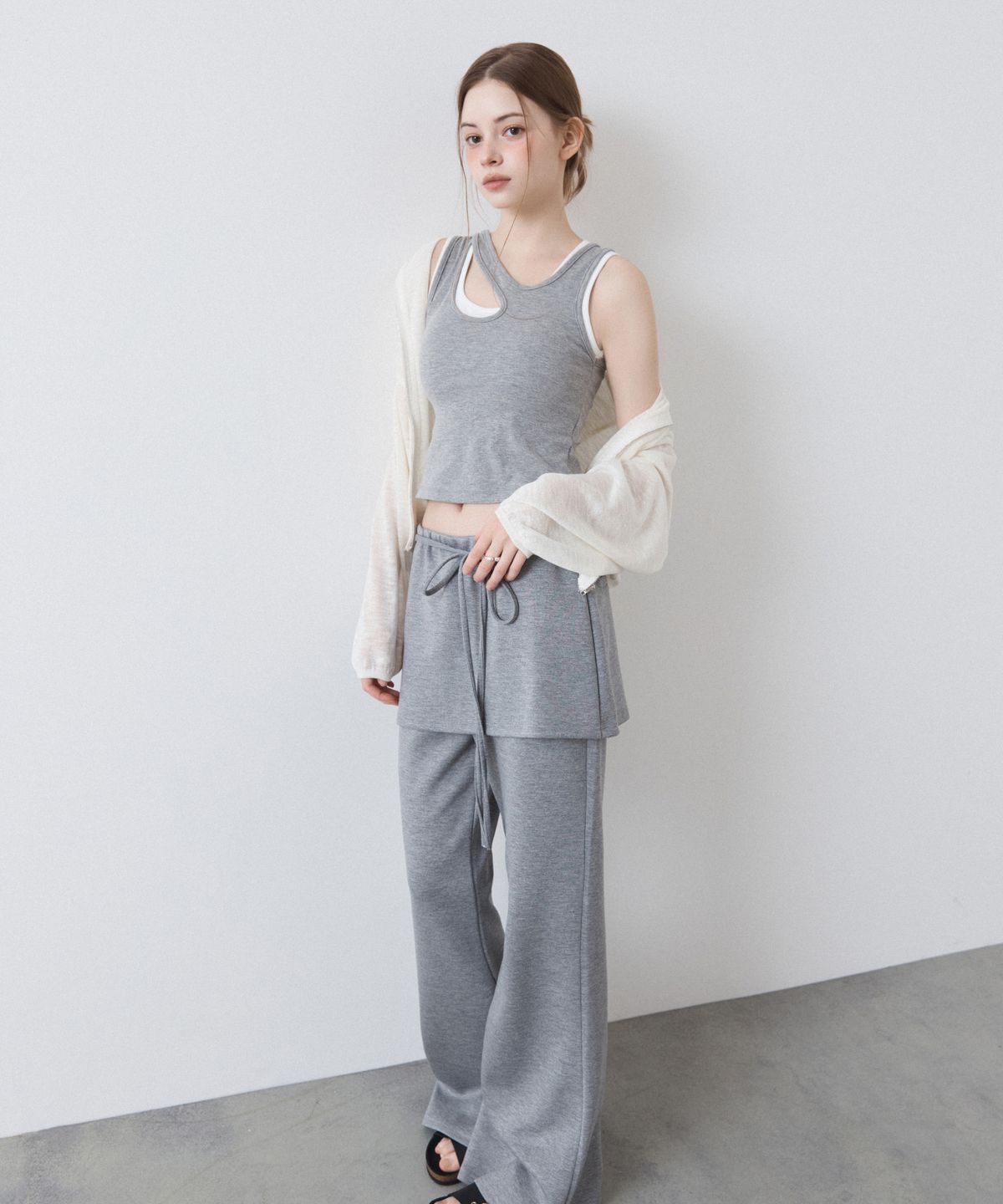 미쏘(MIXXO) 리본 스커트 레이어드 팬츠_MIWTMG41SS MIWTMG81QS