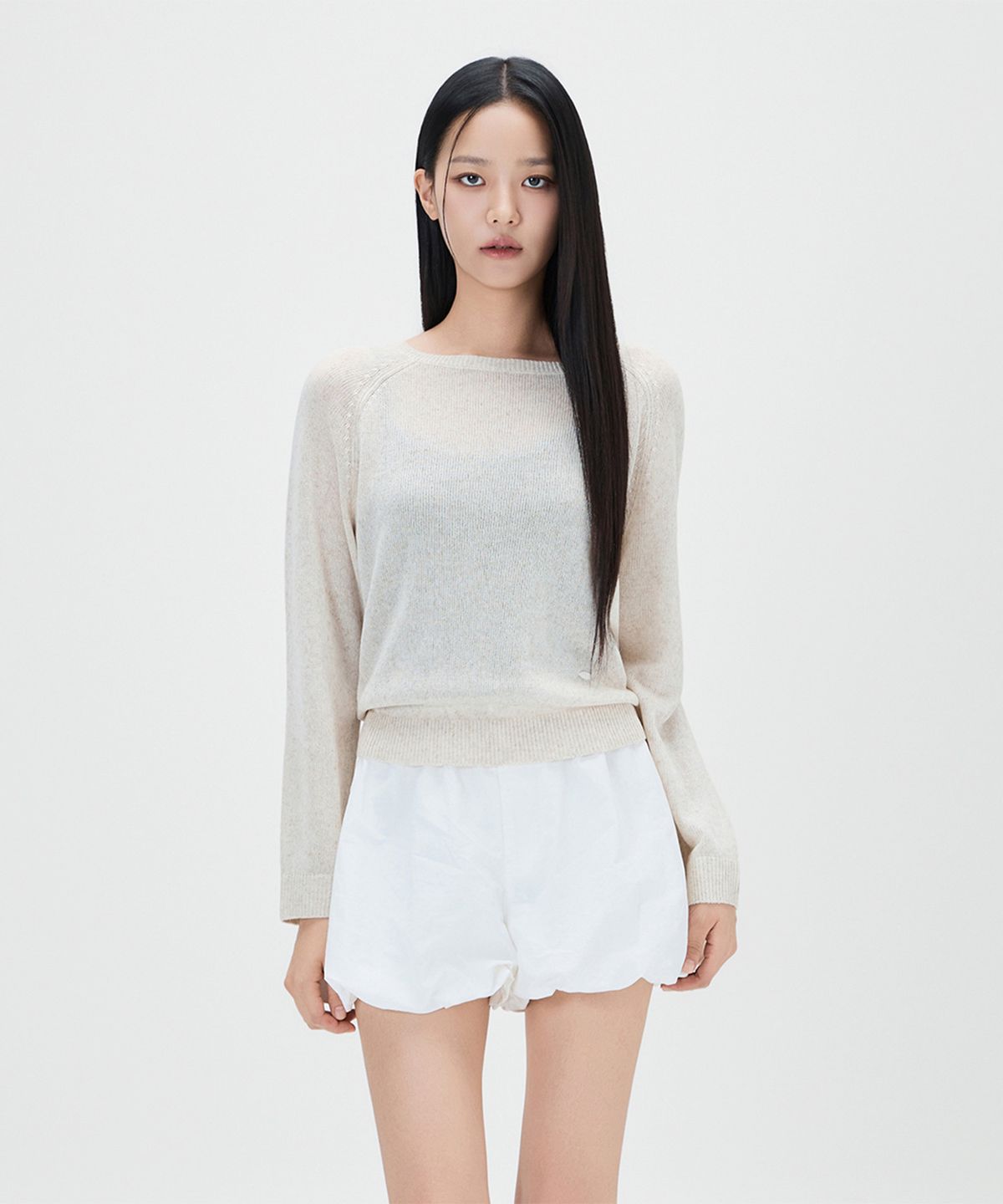 미쏘(MIXXO) [에센셜] 린넨 시스루 긴팔 니트_MIWKAG520T