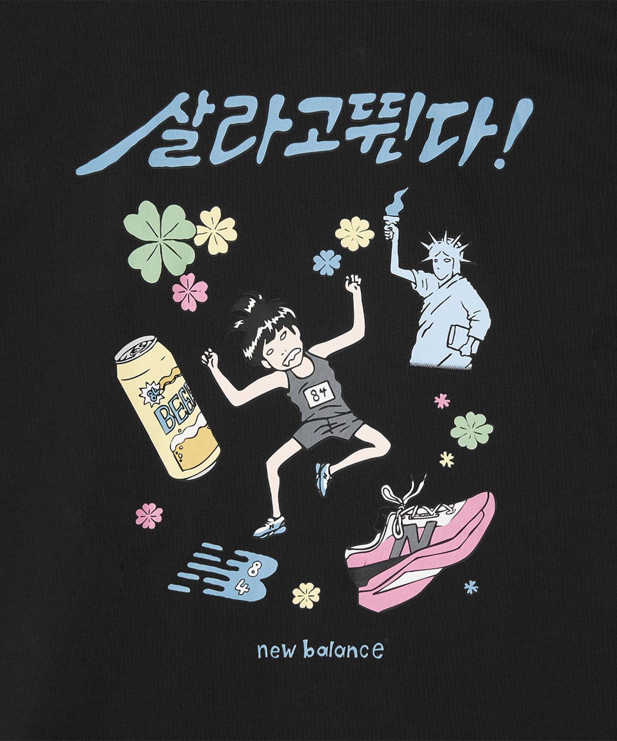 뉴발란스(NEW BALANCE) NBNEG21463 / UNI 살라고뛴다 픽토그램 반팔티 (BLACK)