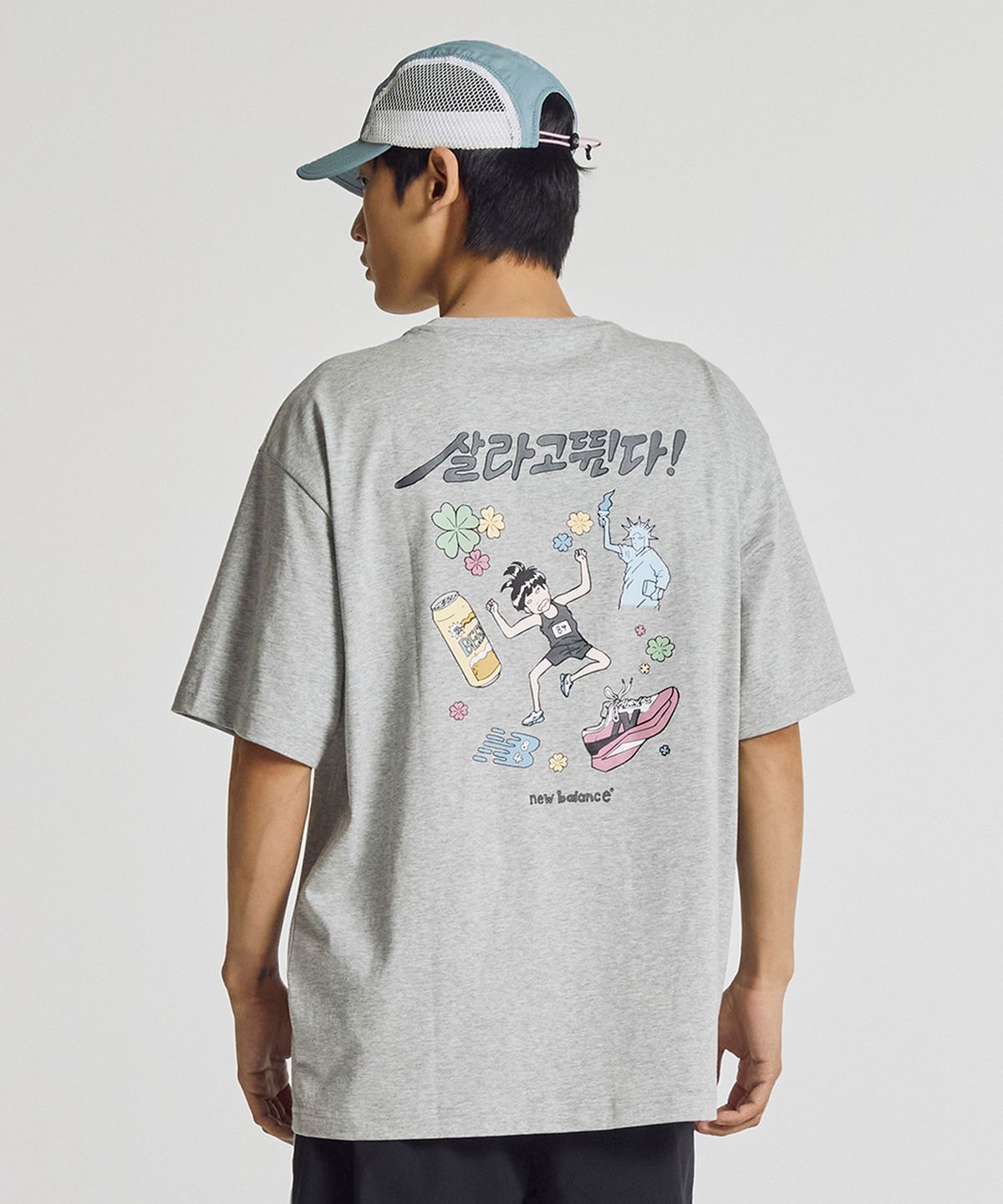 뉴발란스(NEW BALANCE) NBNEG21463 / UNI 살라고뛴다 픽토그램 반팔티 (M/GRAY)